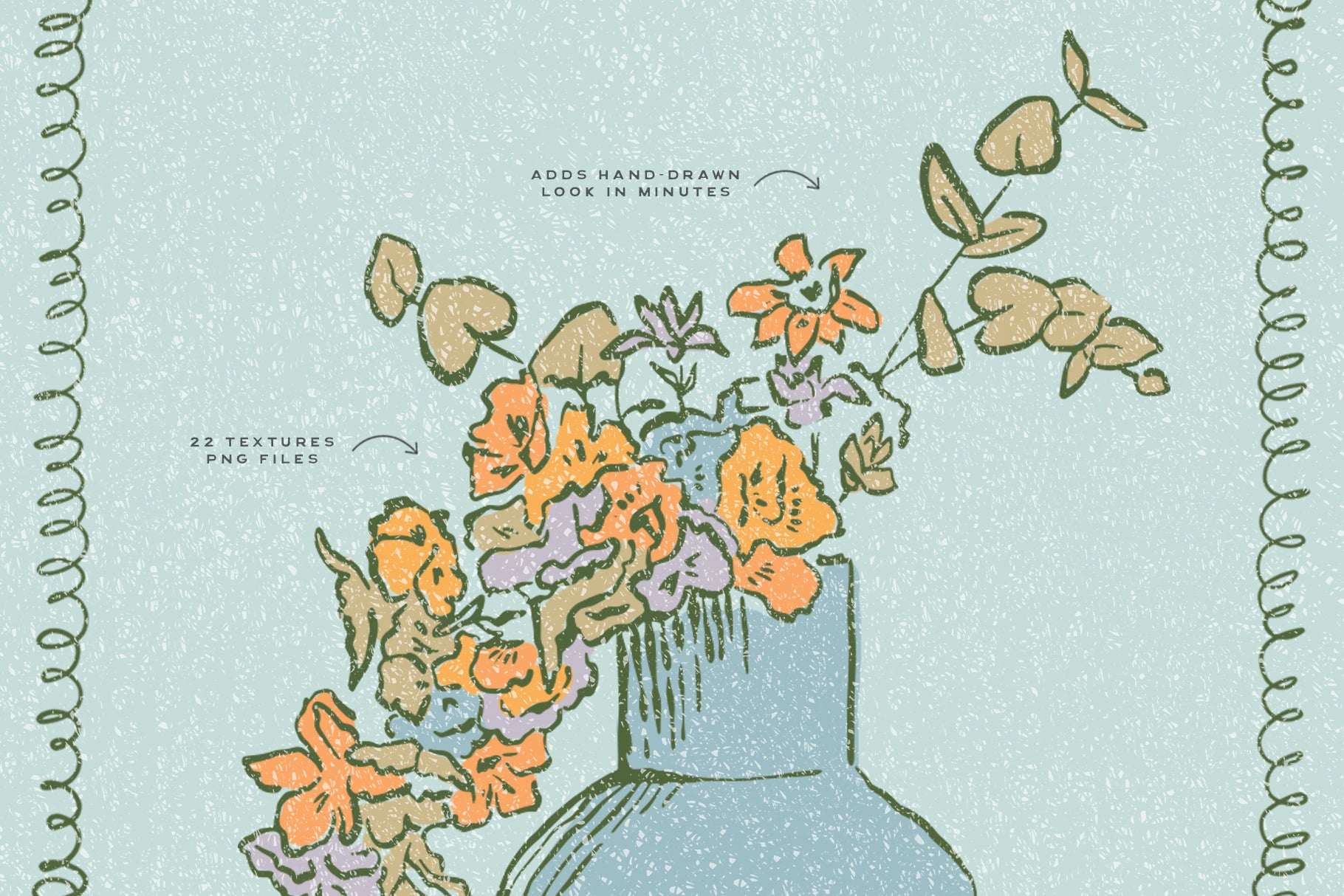 hand drawn textures for art