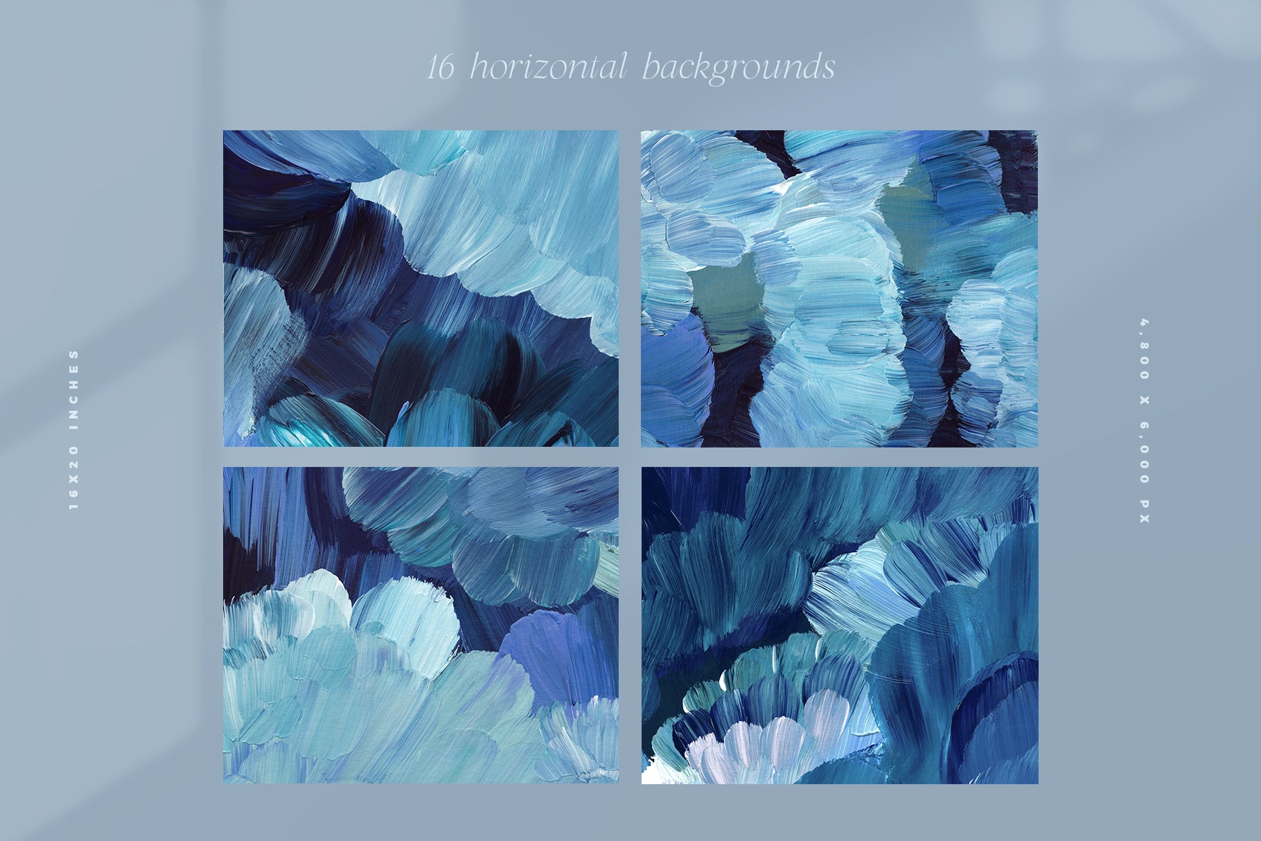 February Painted Abstract Backgrounds