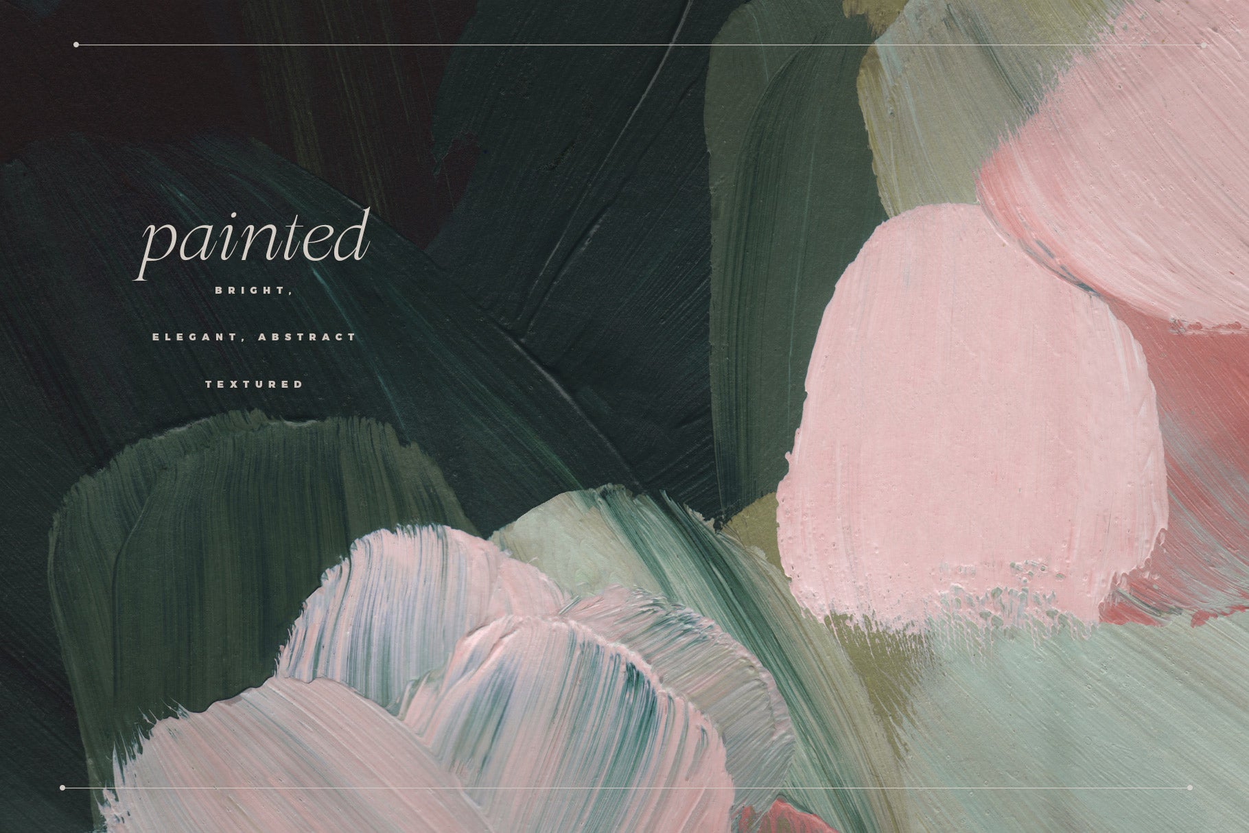 pink and green painted acrylic background