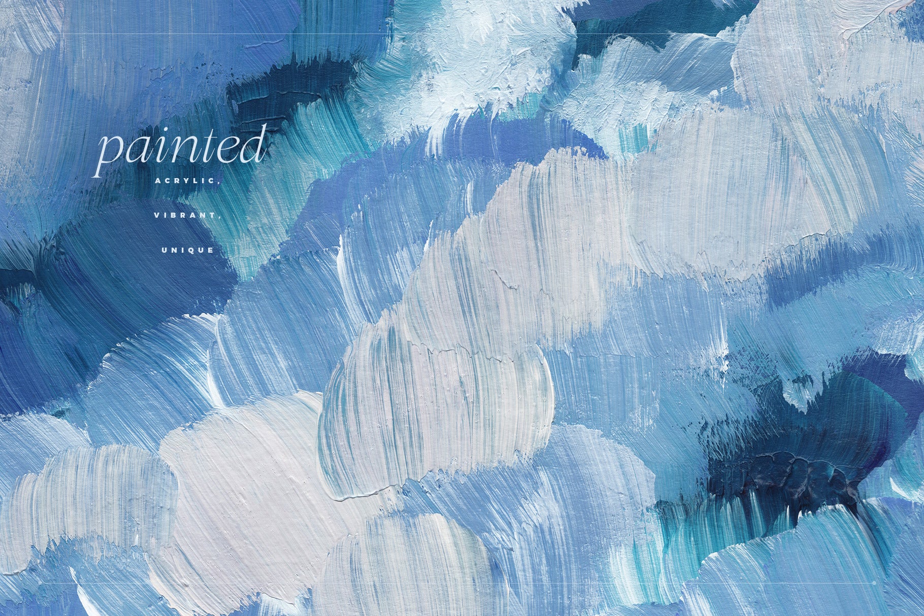 blue abstract acrylic painting