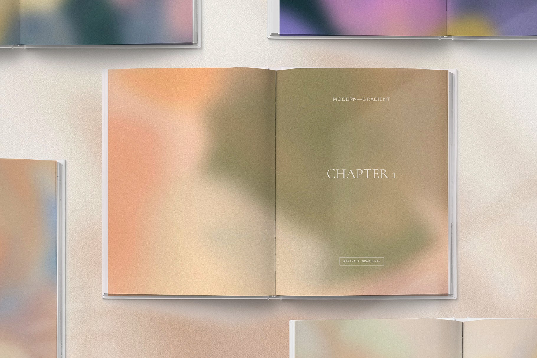 book chapter design with gradient background