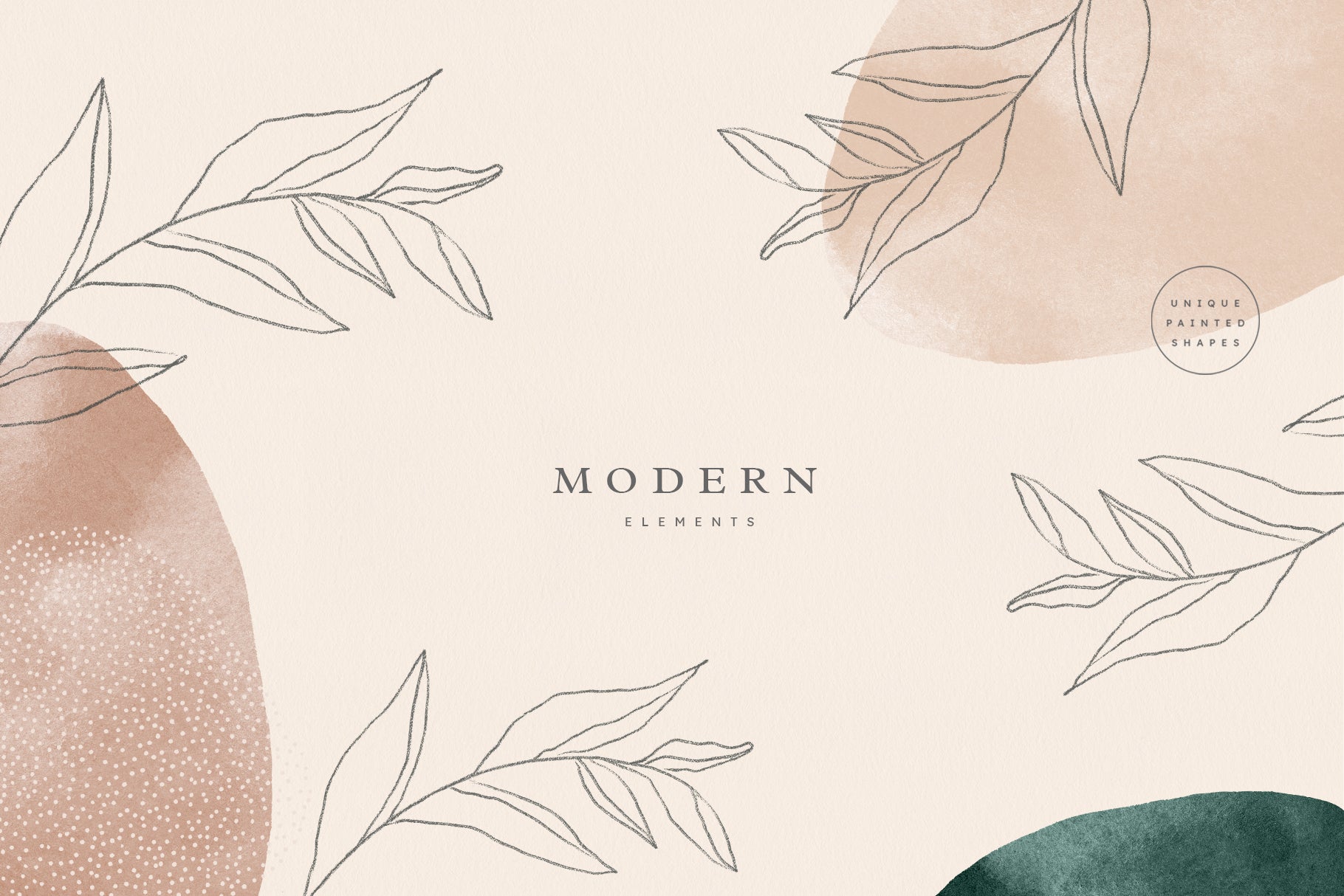 hand painted graphic elements