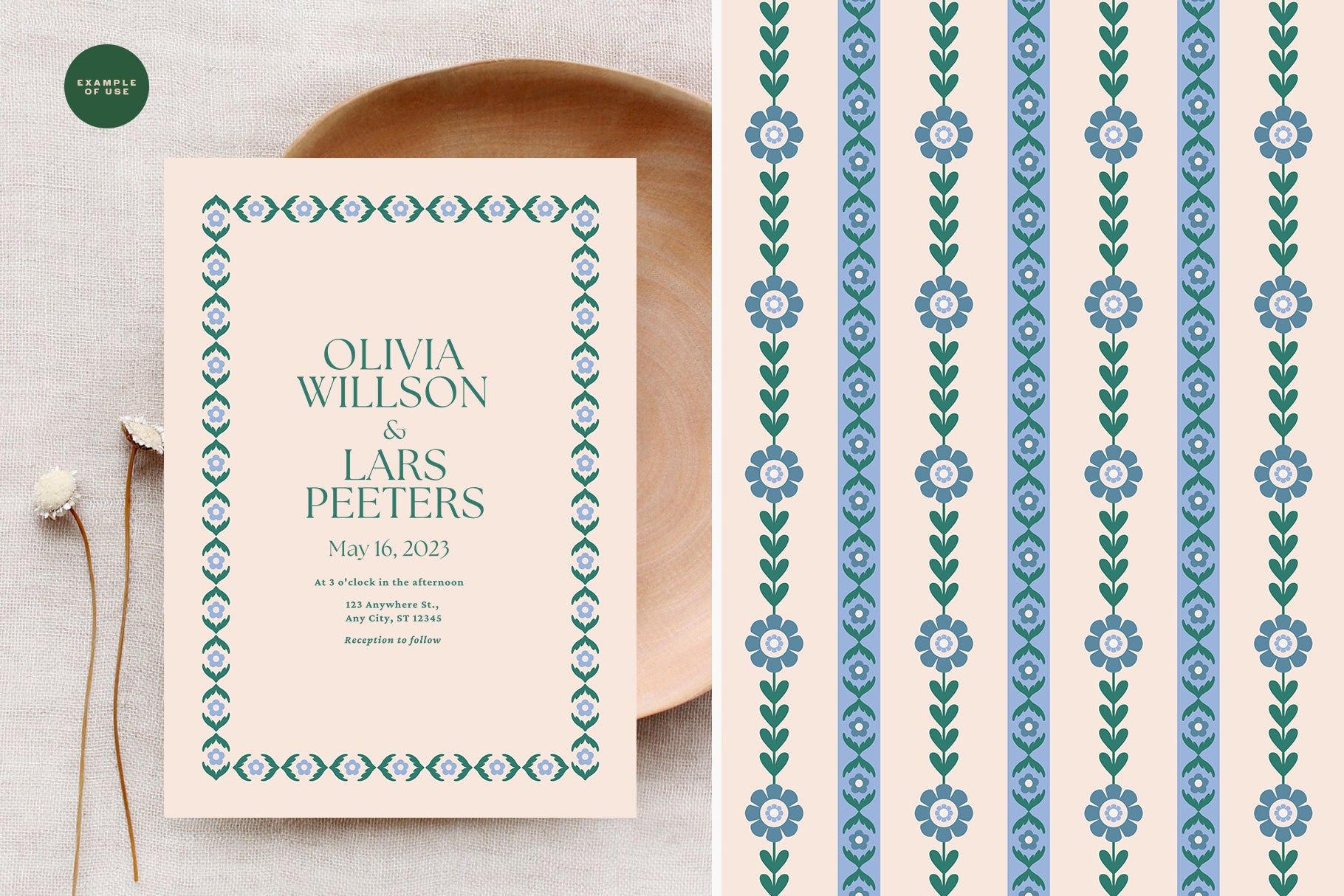 Bright Floral Patterns, Shapes and Frames