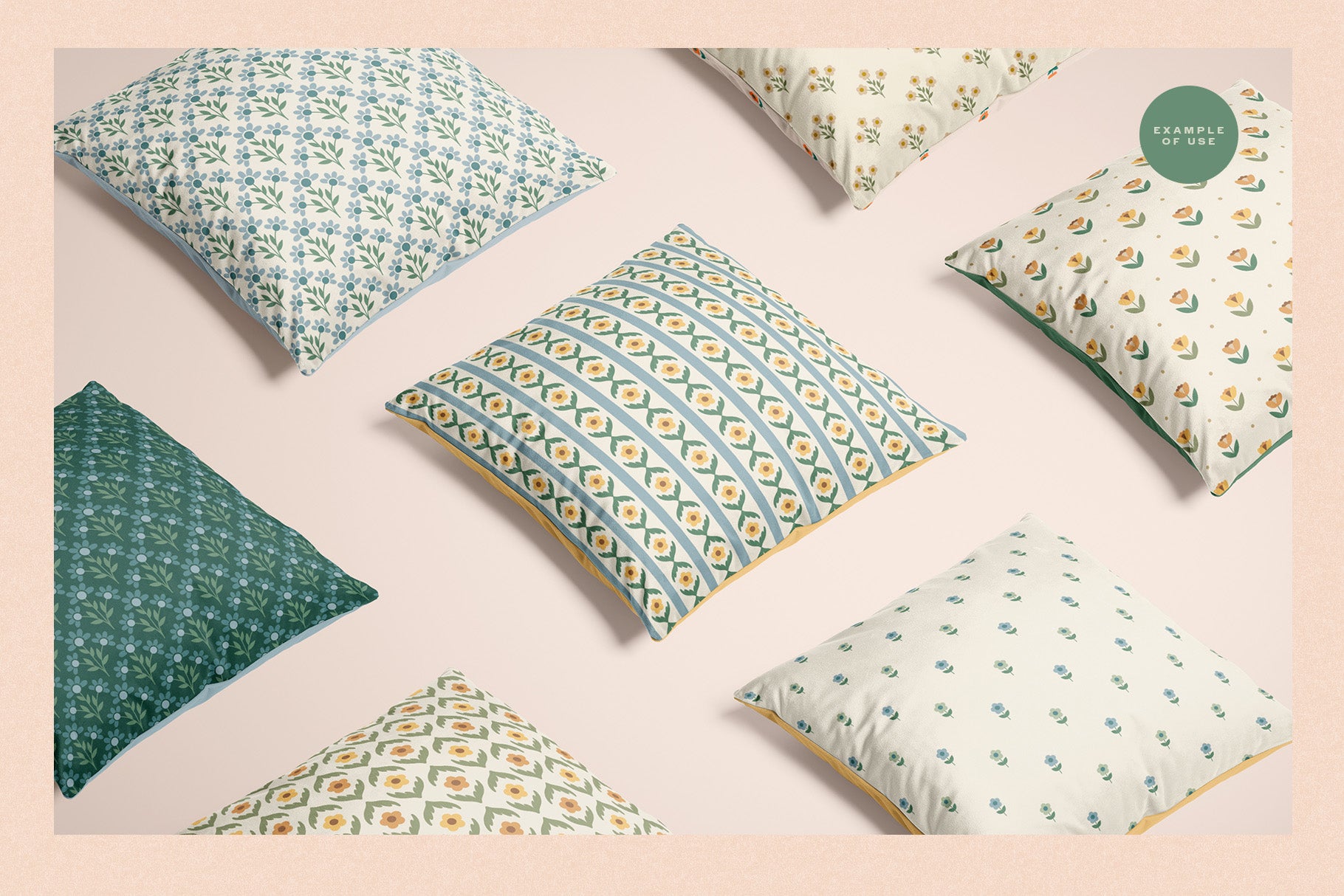 cottage flowers pattern for home decor