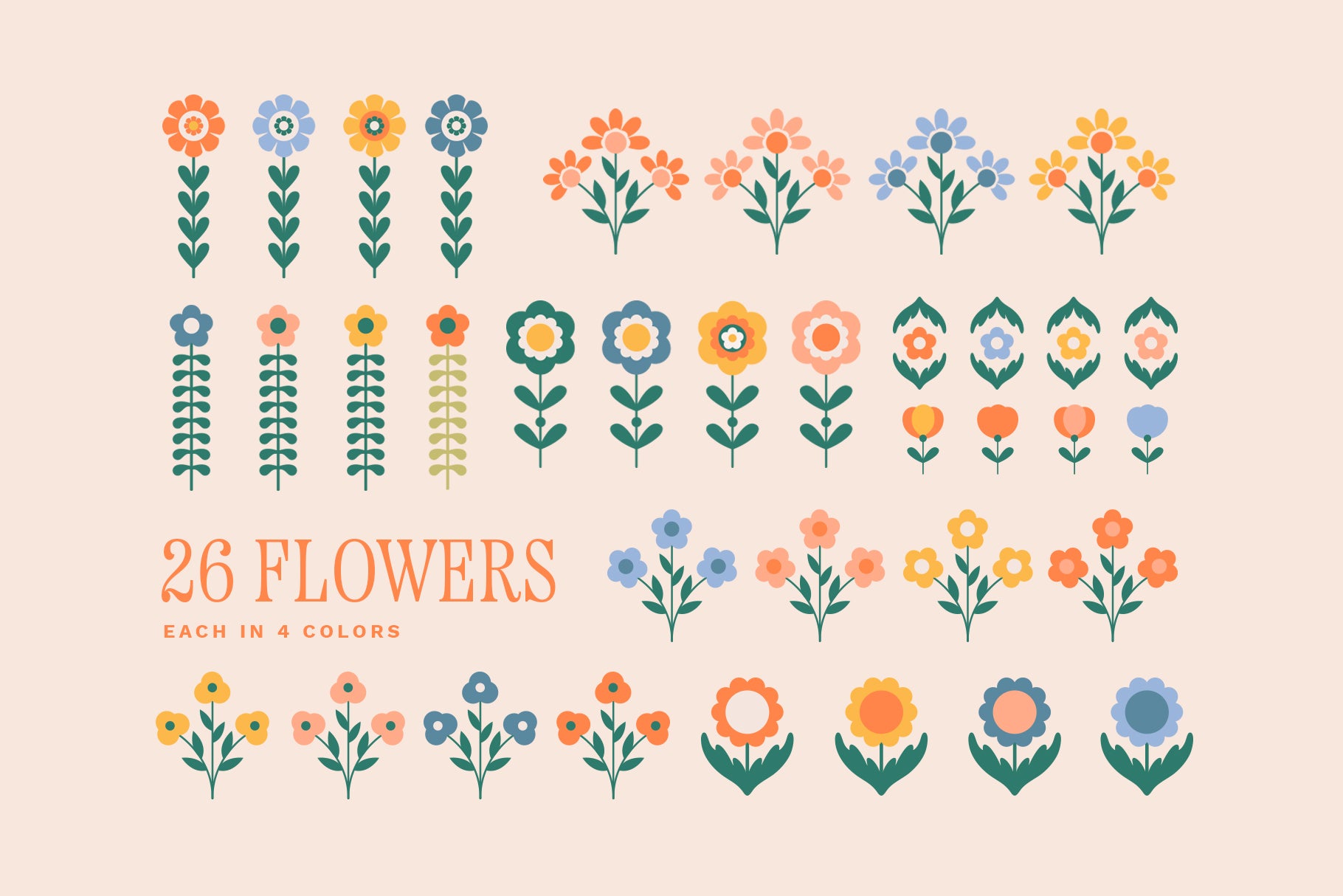 Scandinavian floral design png images