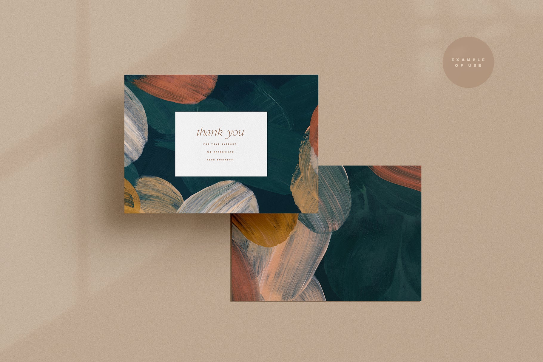artistic thank you card design