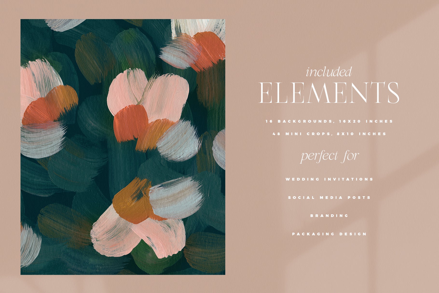 modern Christmas painted background