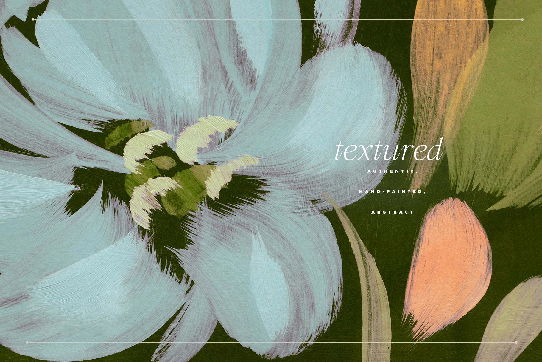 abstract floral painted artwork