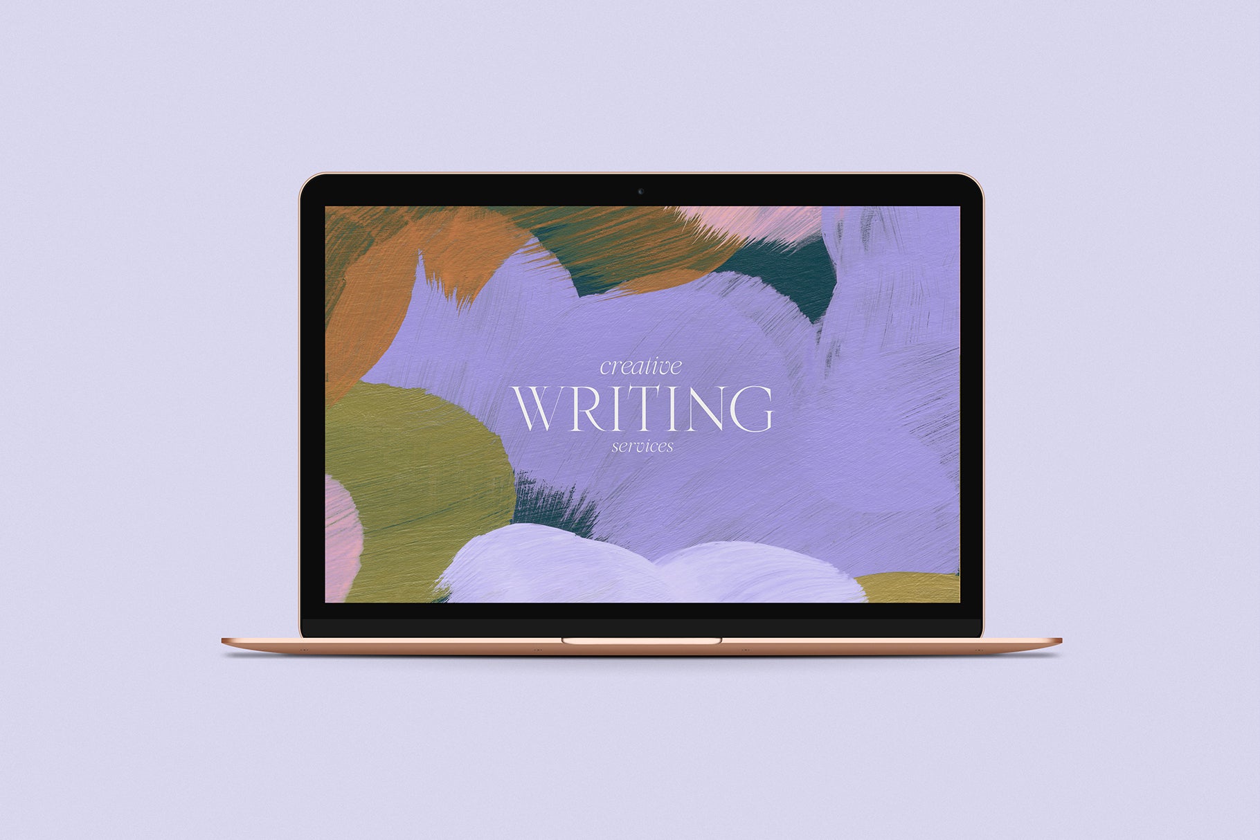 website design with painted artistic background
