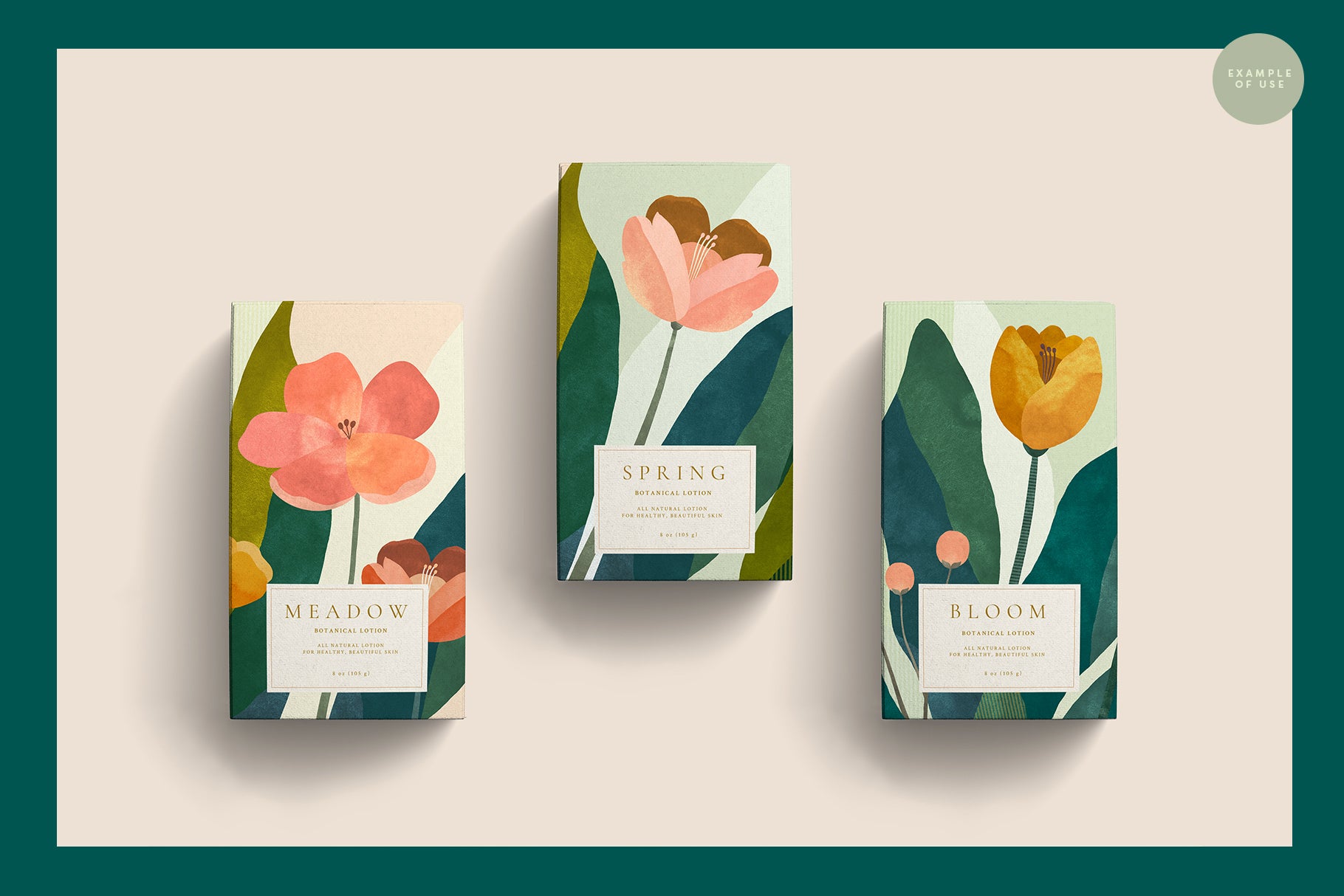 modern floral packaging design inspiration