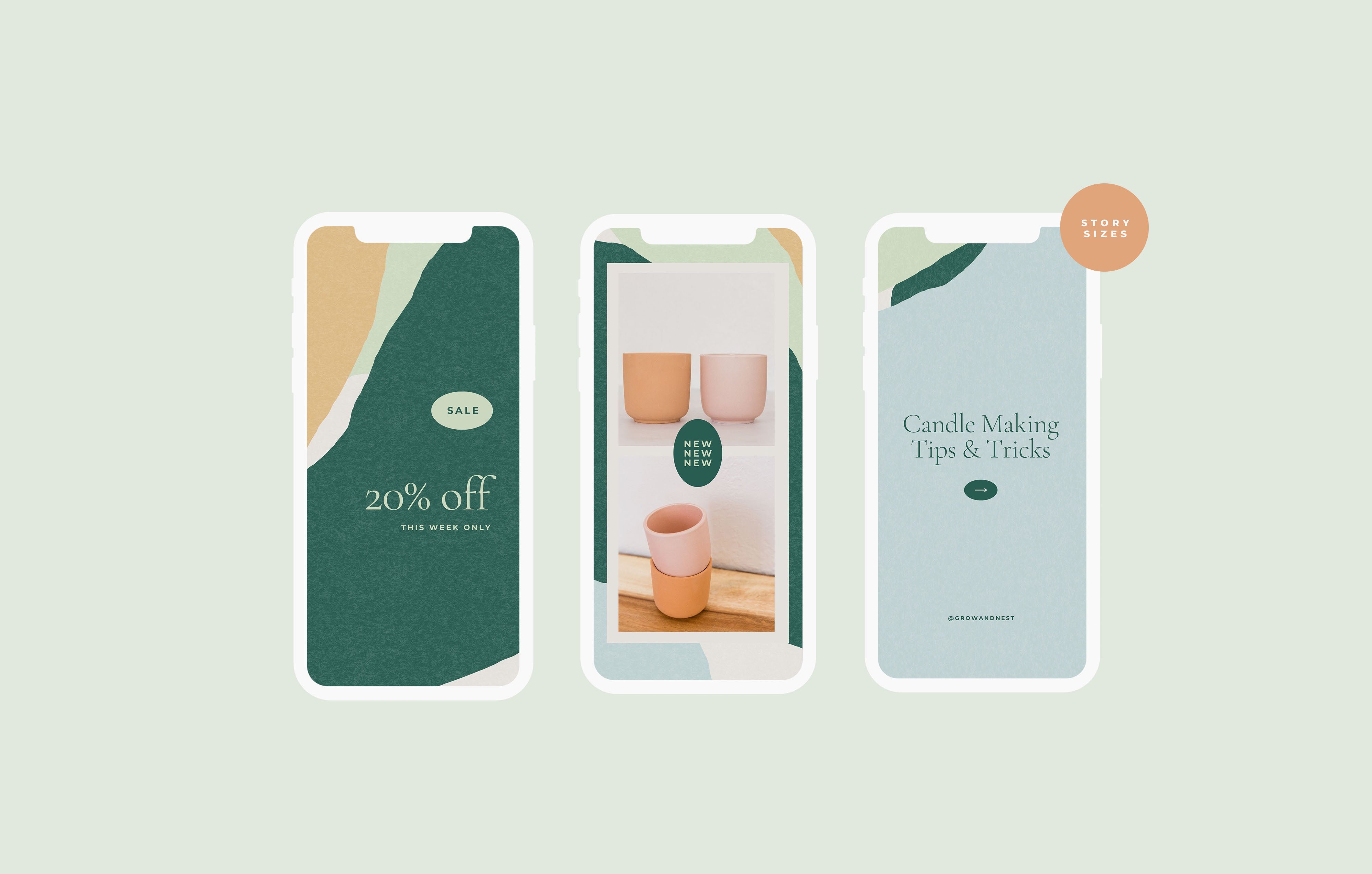 modern instagram story templates for canva