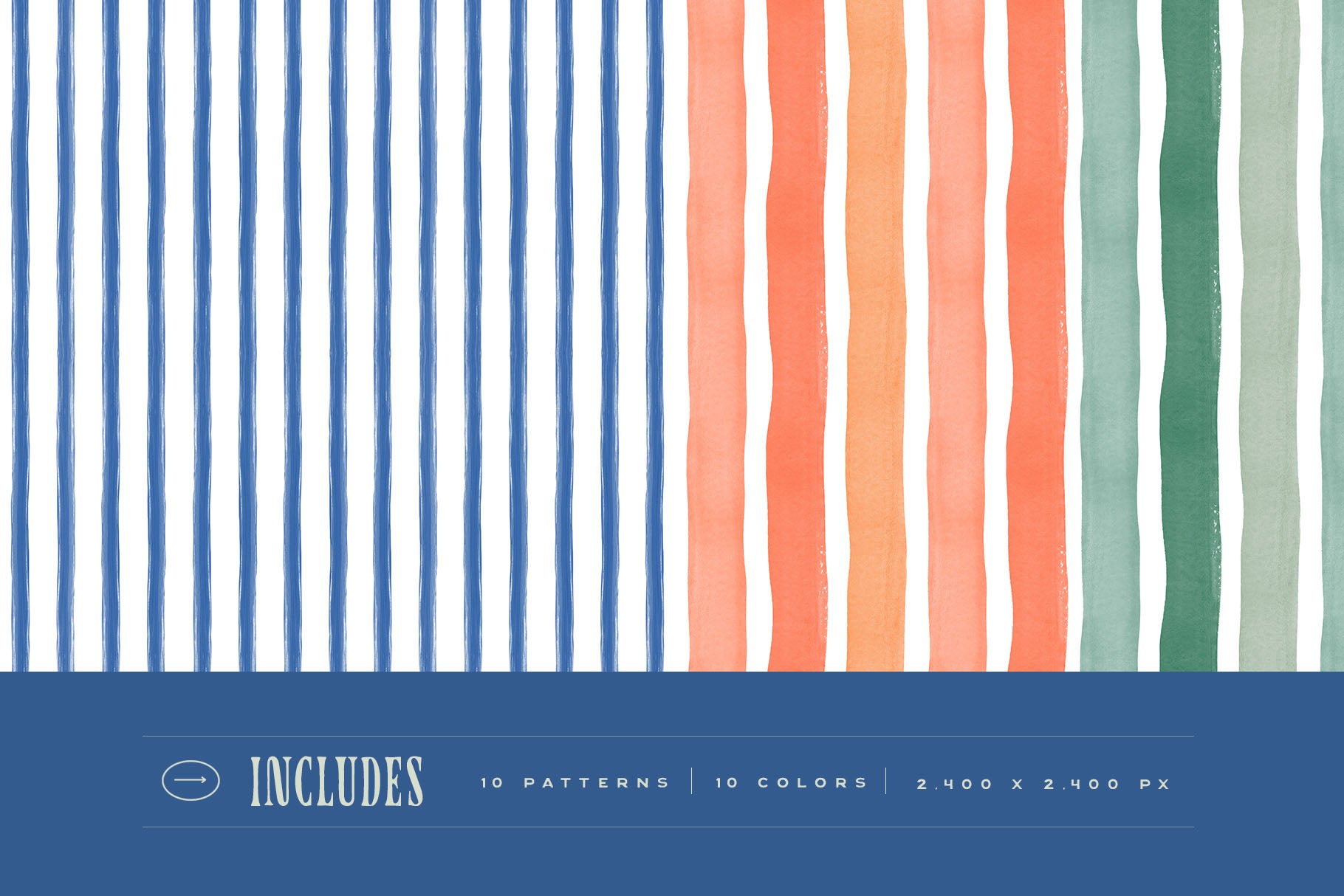 Stripes Painted Seamless Patterns