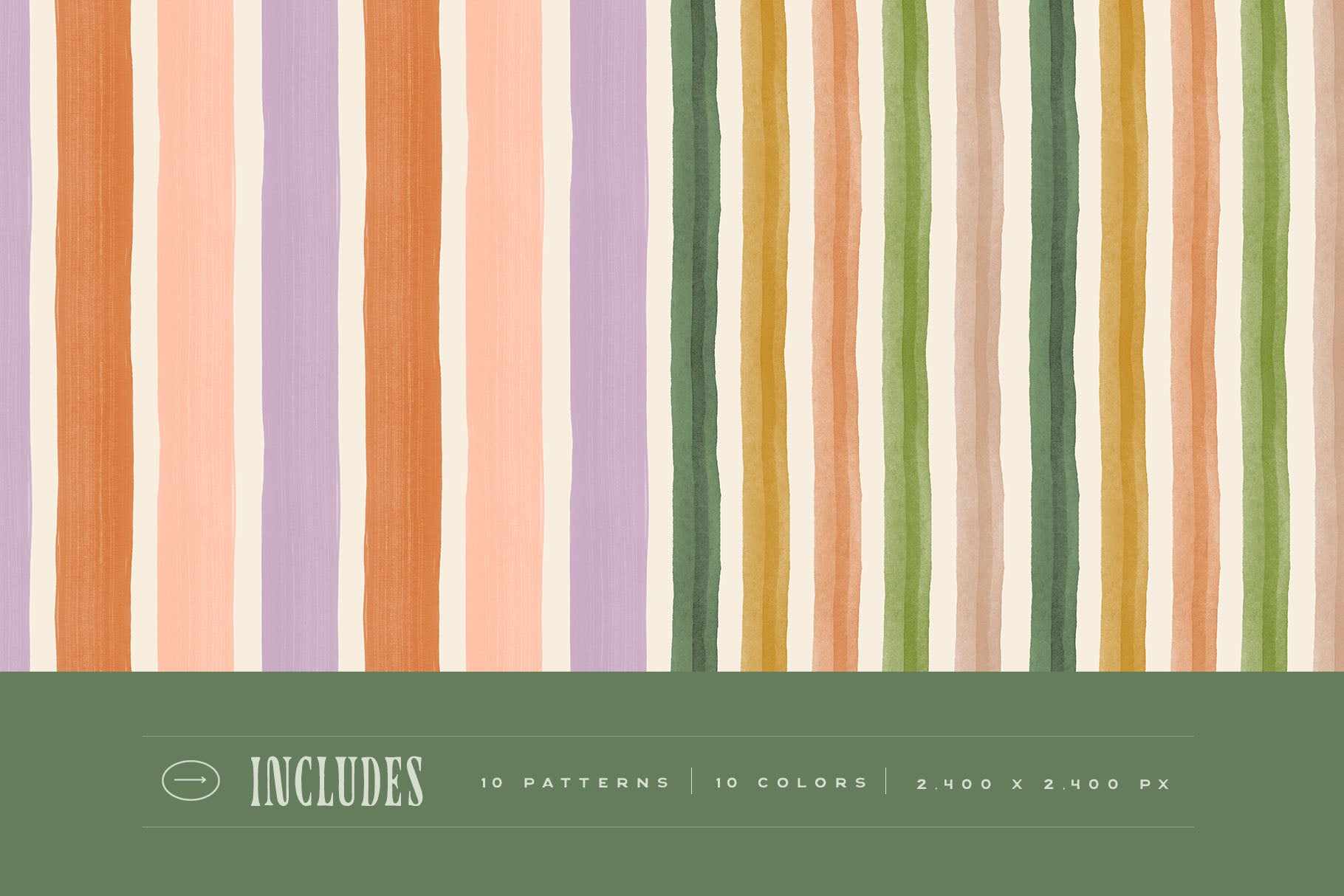 Stripes Painted Seamless Patterns