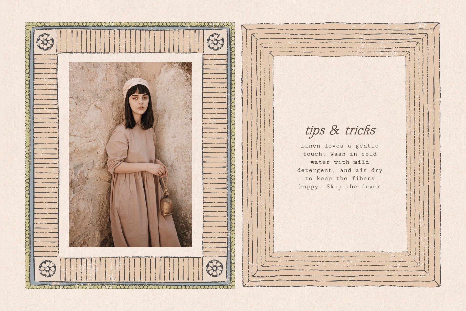 Whimsical vintage frames for instagram posts and social media