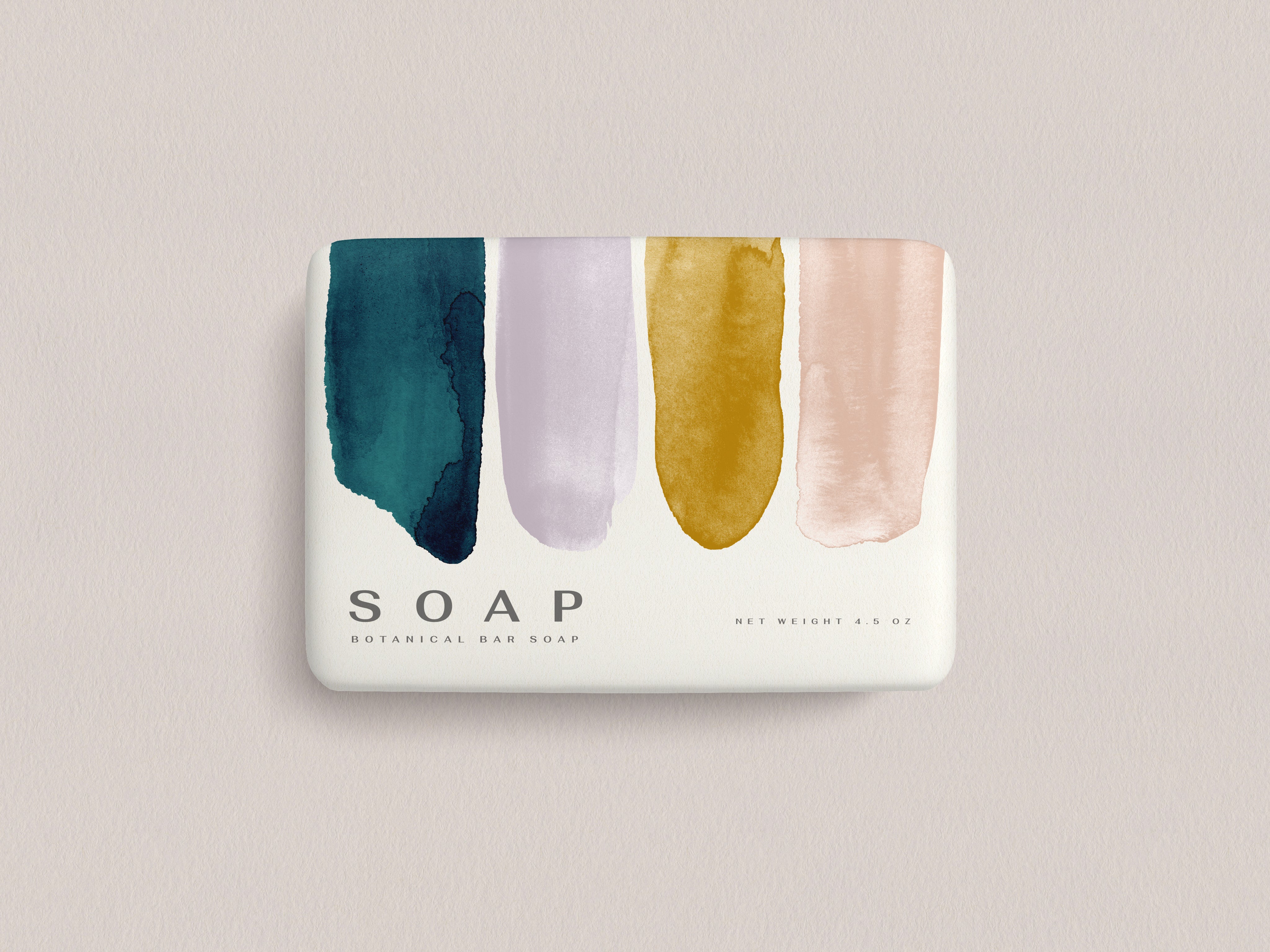 bar soap packaging inspiration with artistic brush strokes