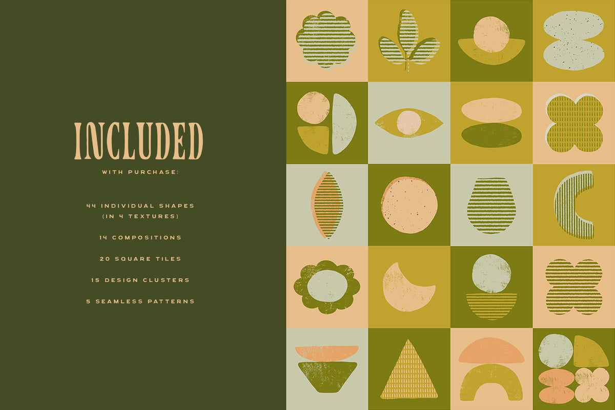Textured Shapes, Posters & Patterns – Little Valley Studio