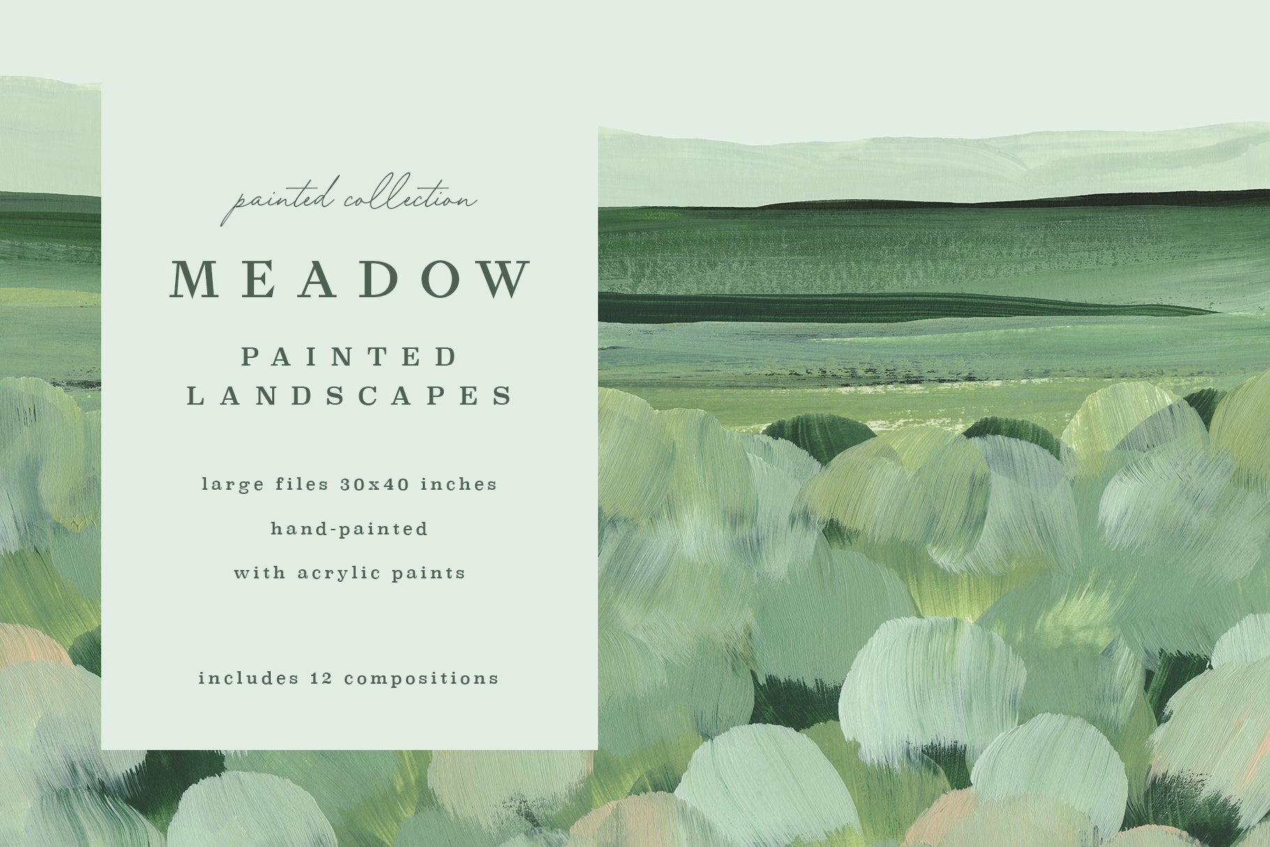 Meadow - Painted Artistic Landscapes