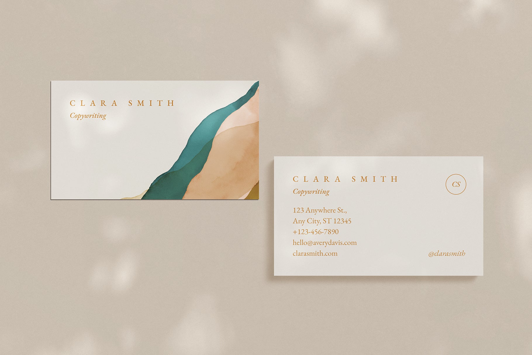 front and back of business card design 