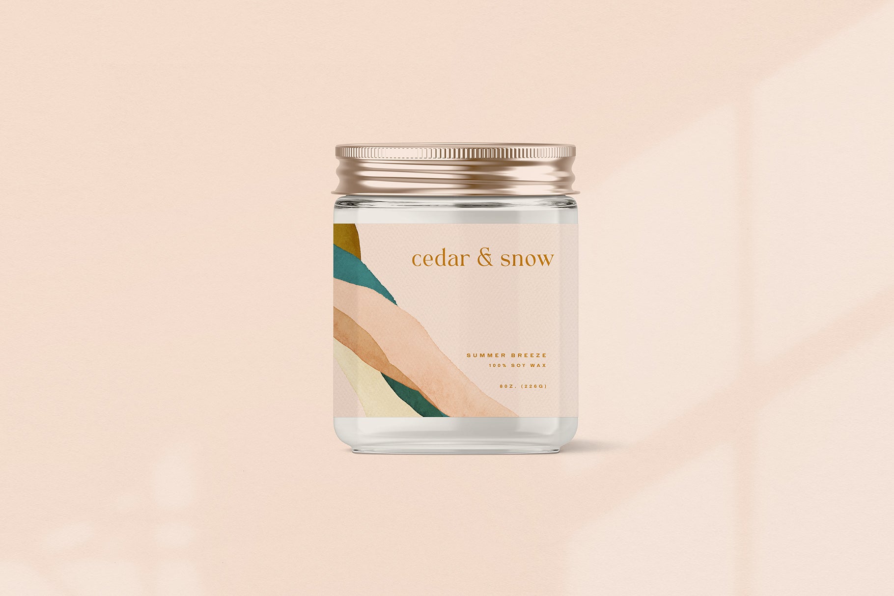 candle design with simple label