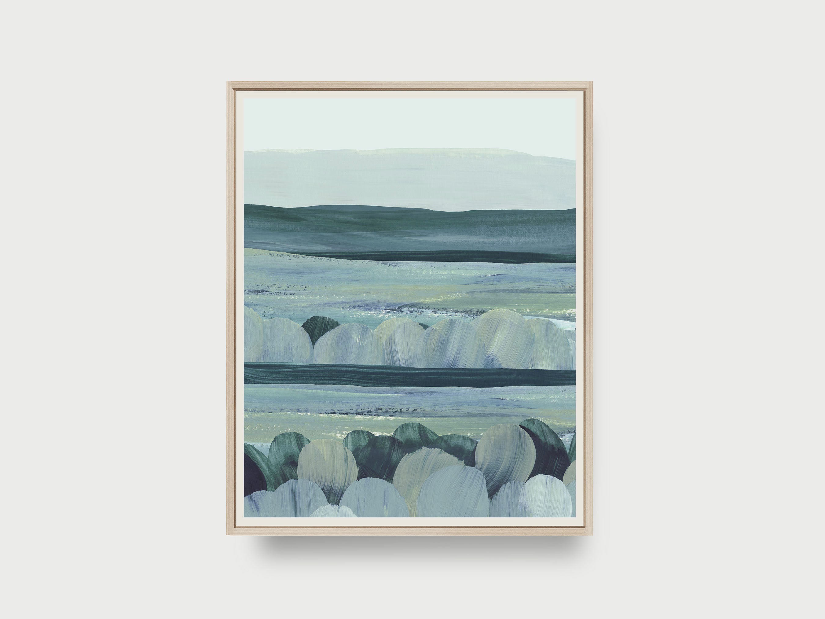 modern wall decor with calming rural scenery