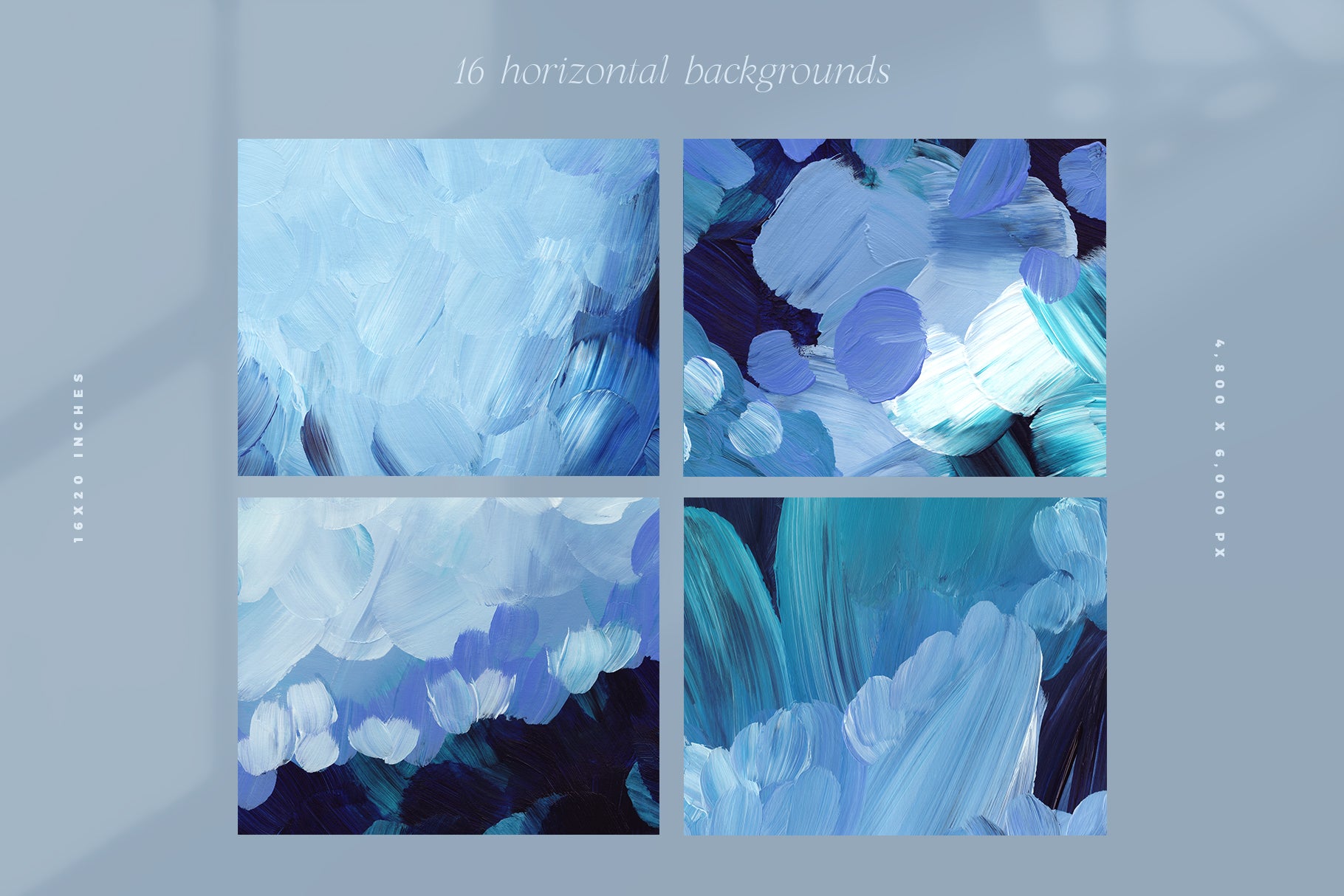 February Painted Abstract Backgrounds