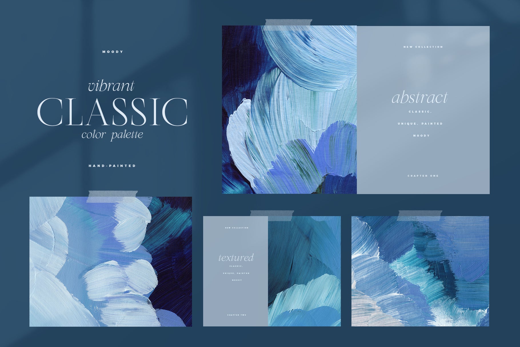 set of artistic painted backgrounds