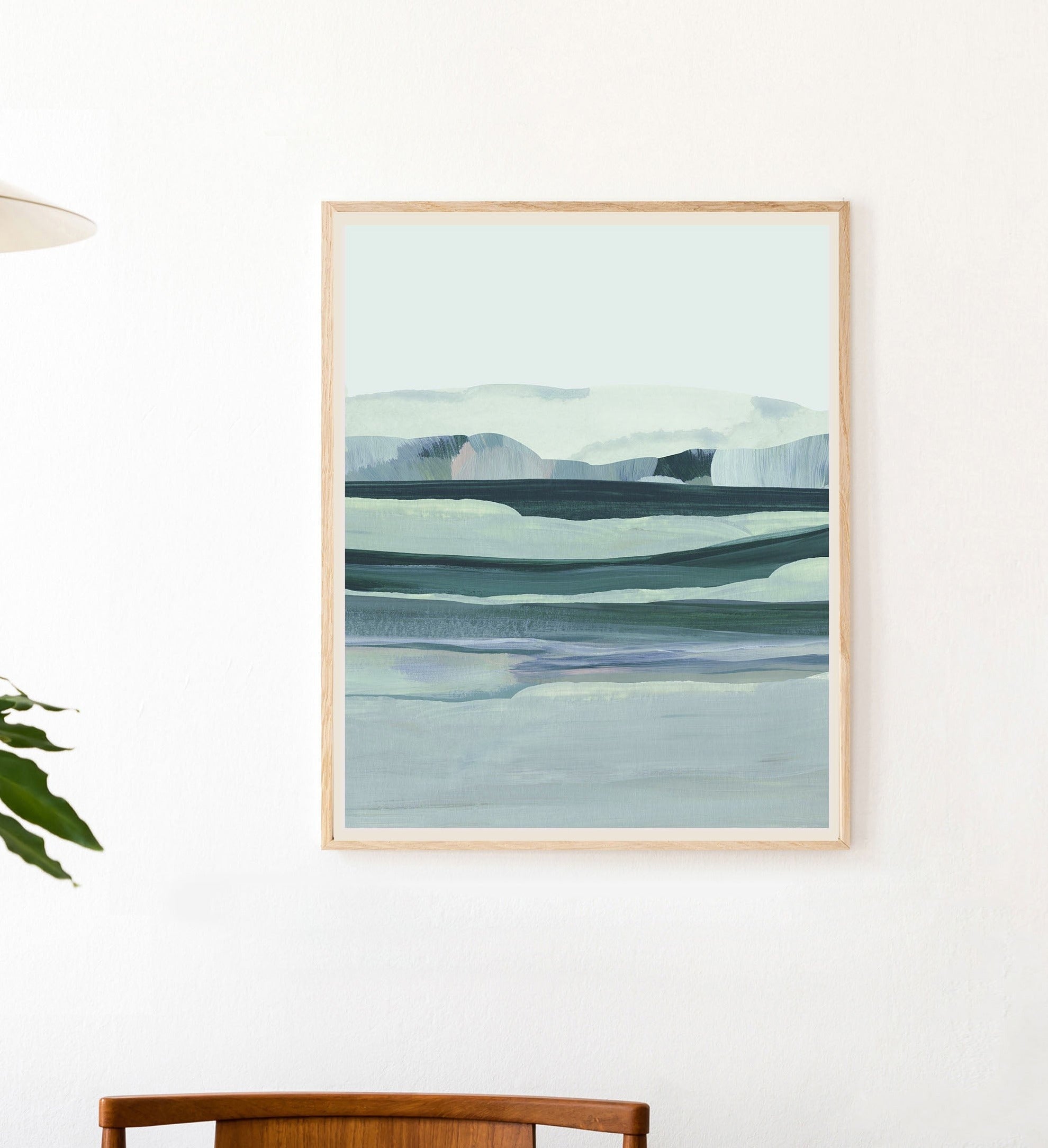 contemporary landscape wall decor with tranquil rural scenery