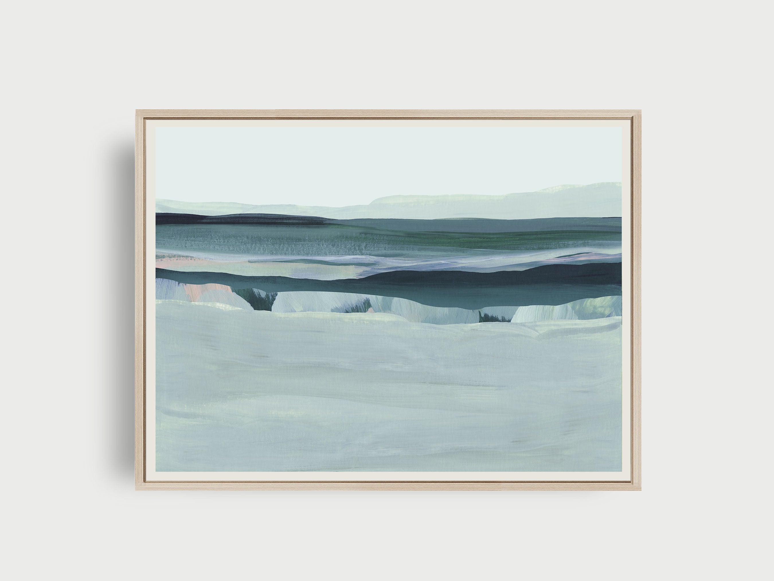 blue minimal landscape painting