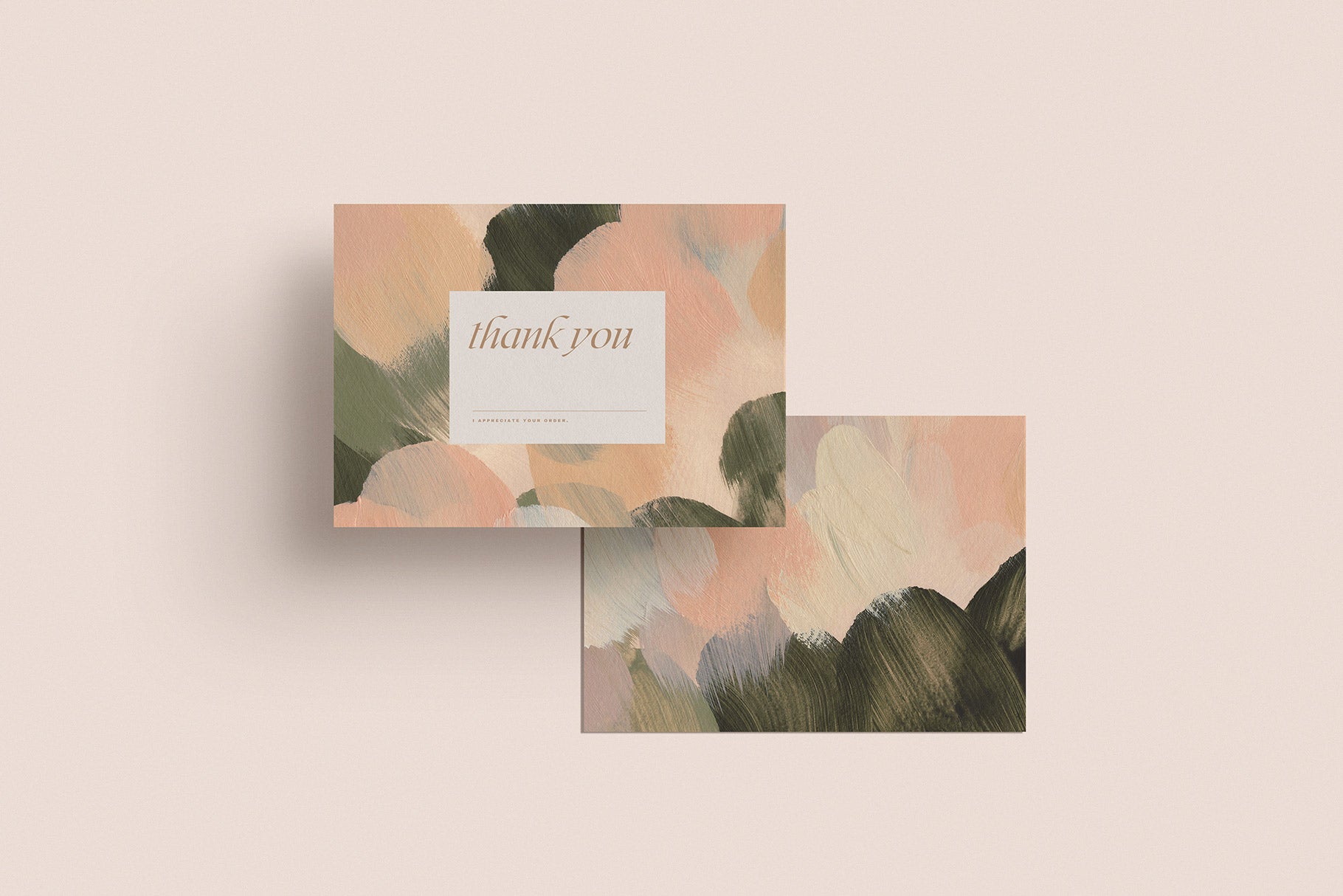 artistic painted thank you card design