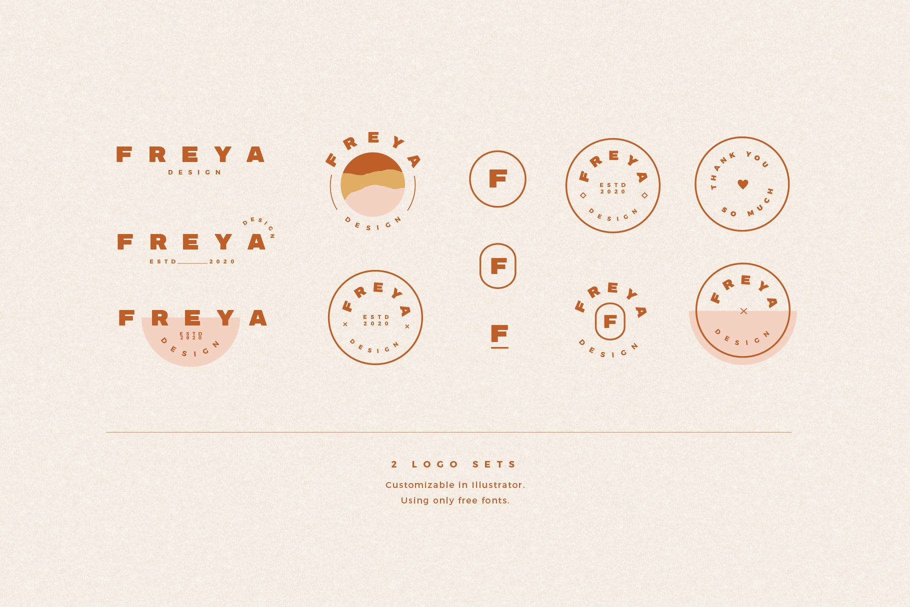 customizable minimal logo design