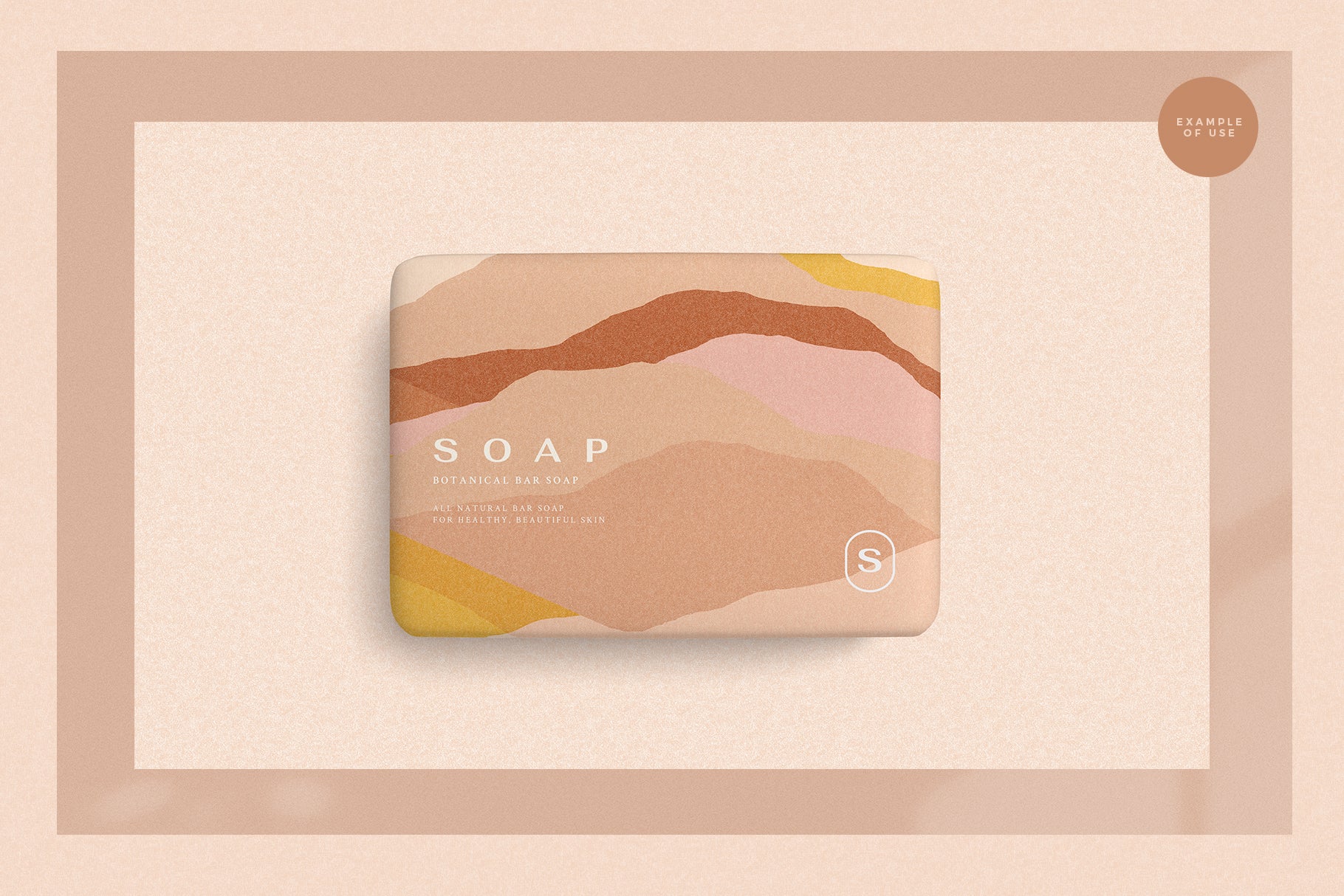 bar soap packaging design with abstract shapes