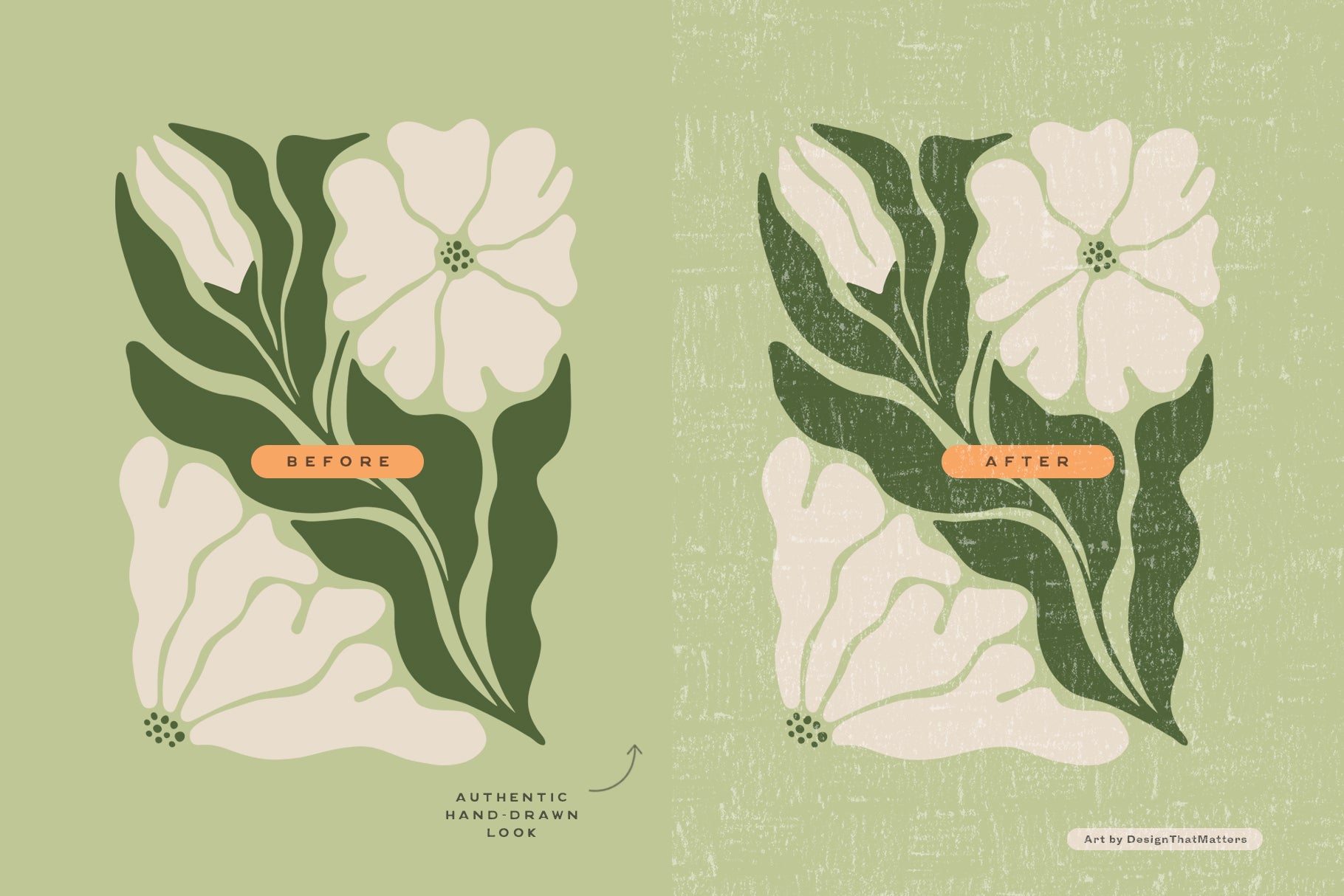 textures to make vector art look hand drawn