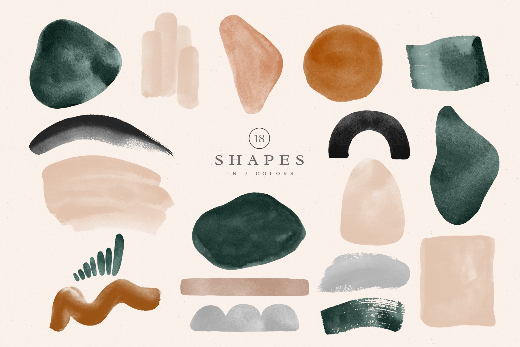 watercolor abstract shapes png files