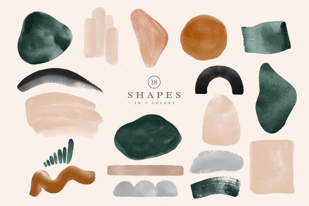 Earthy Abstract Shapes, Backgrounds and Logos – Little Valley Studio