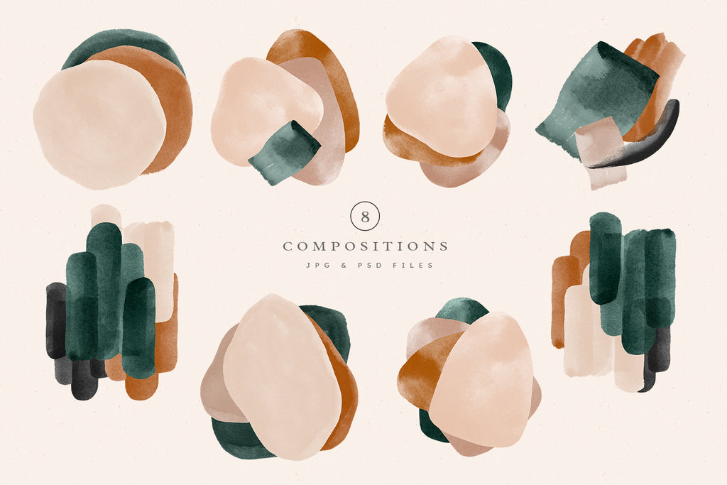 Earthy Abstract Shapes Earthy Abstract Shapes, Backgrounds and Logos – Little Valley Studio
