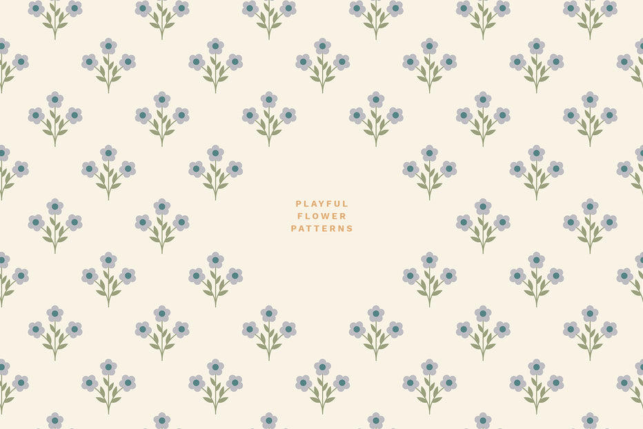 Earthy Floral Patterns, Shapes and Frames – Little Valley Studio
