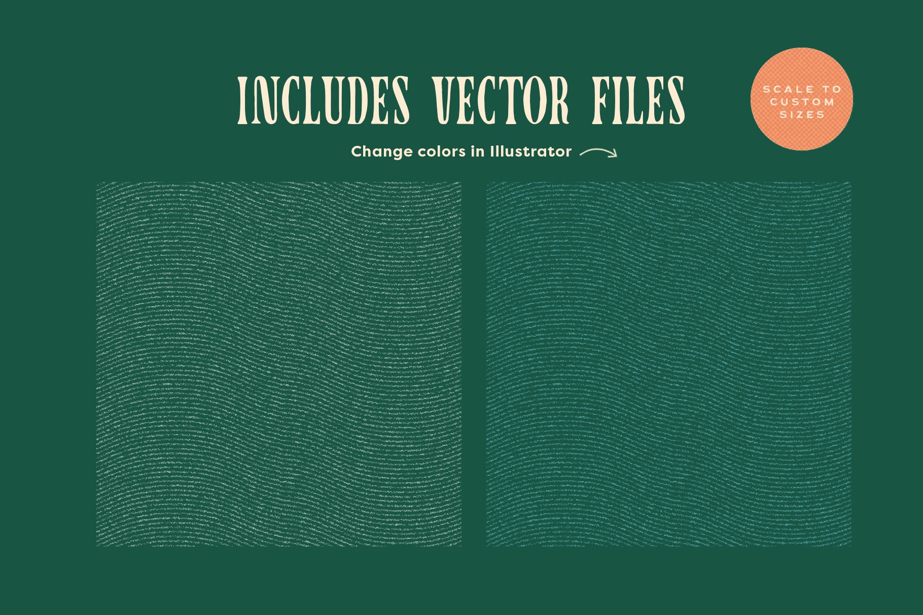 Text on a green background with vector pattern