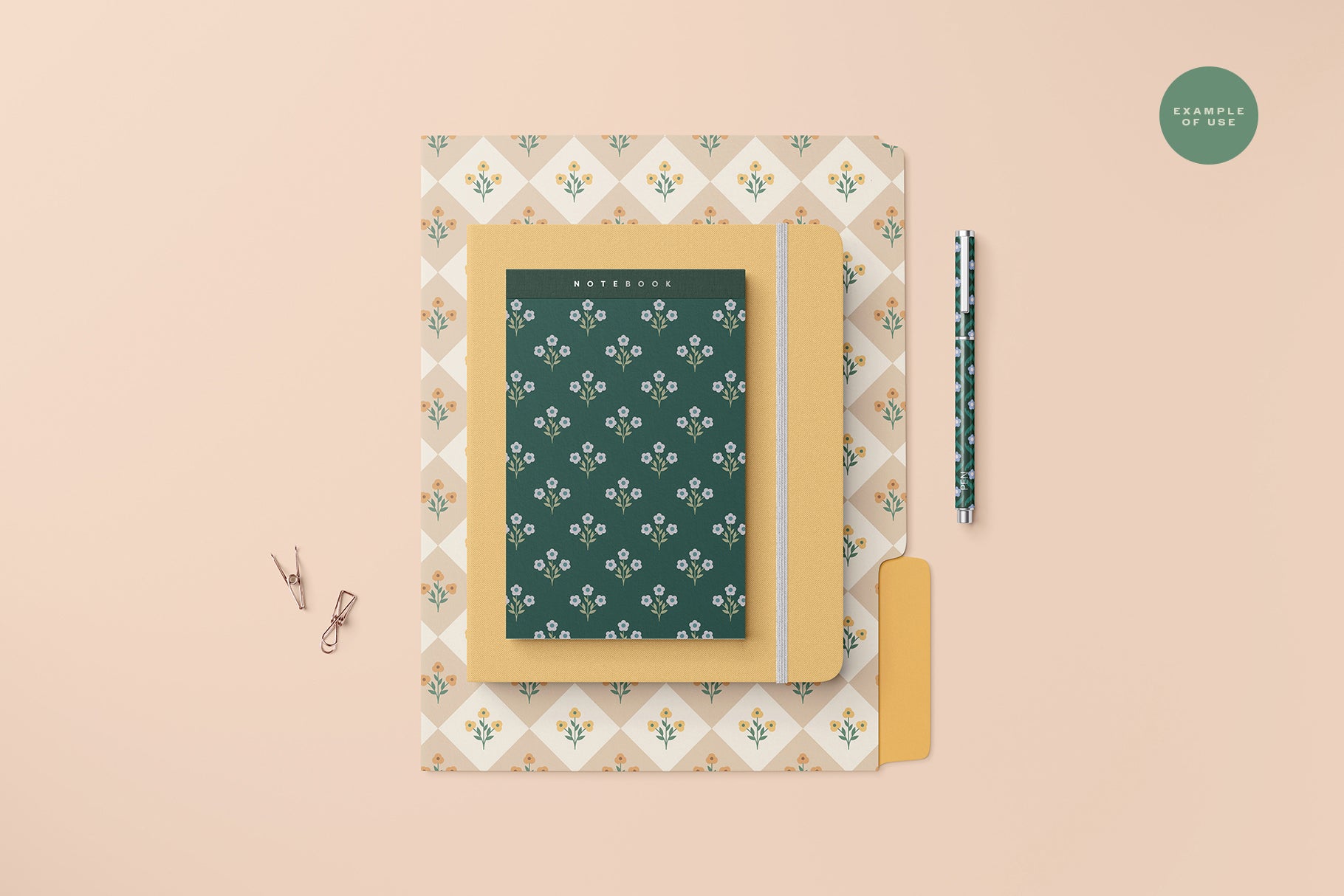 stationery design idea with cute dainty flowers