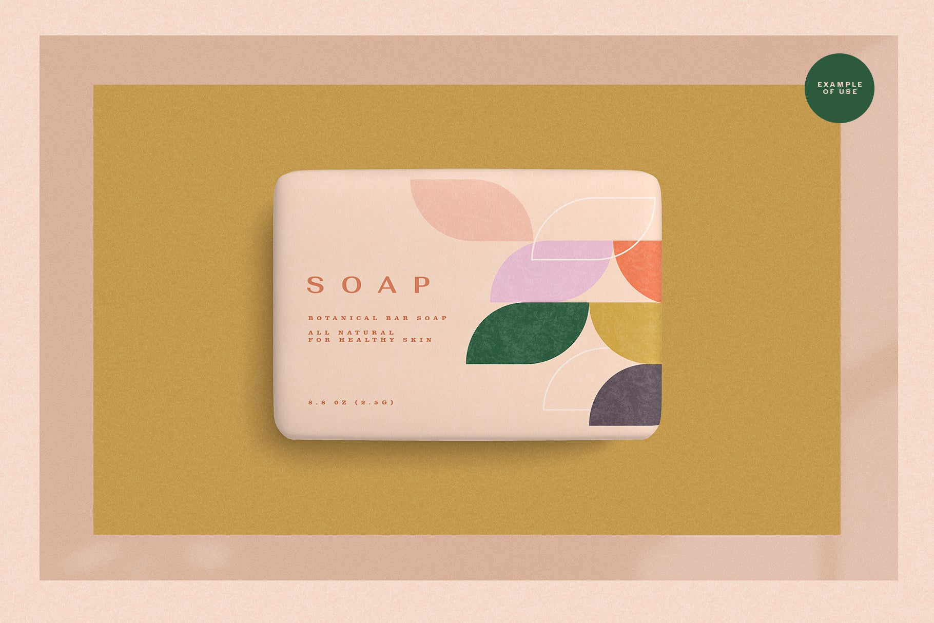 bar soap mock-up with geometric pattern