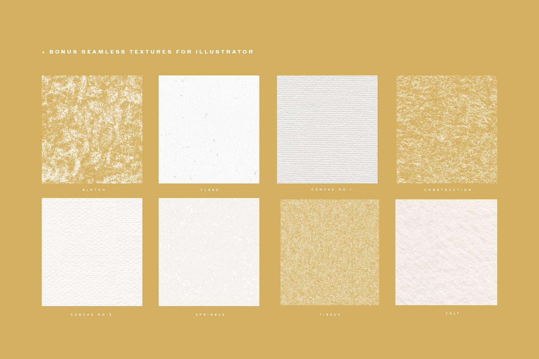 seamless paper textures on yellow background