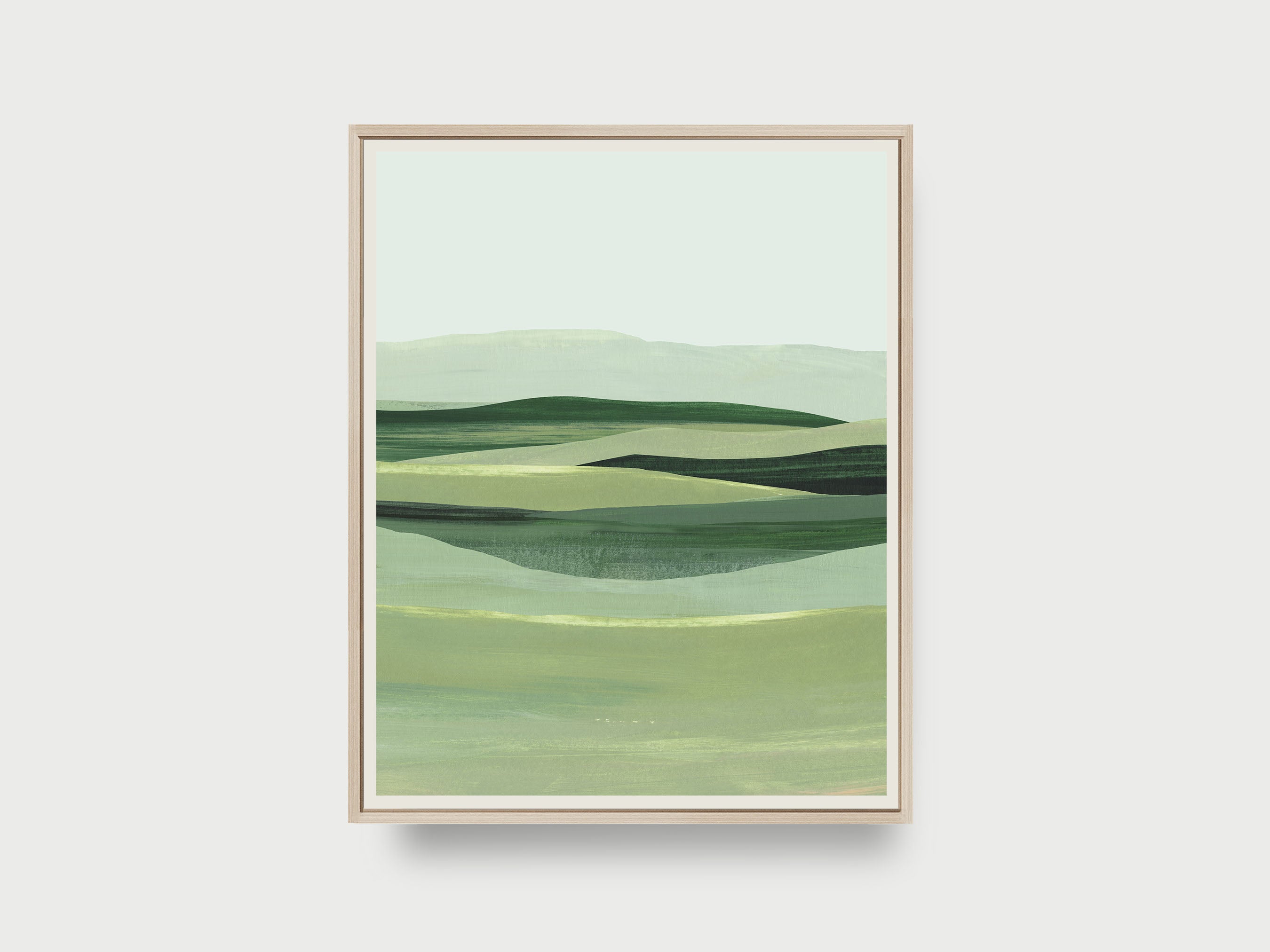 abstract landscape art print featuring vibrant colors and textured brushstrokes 