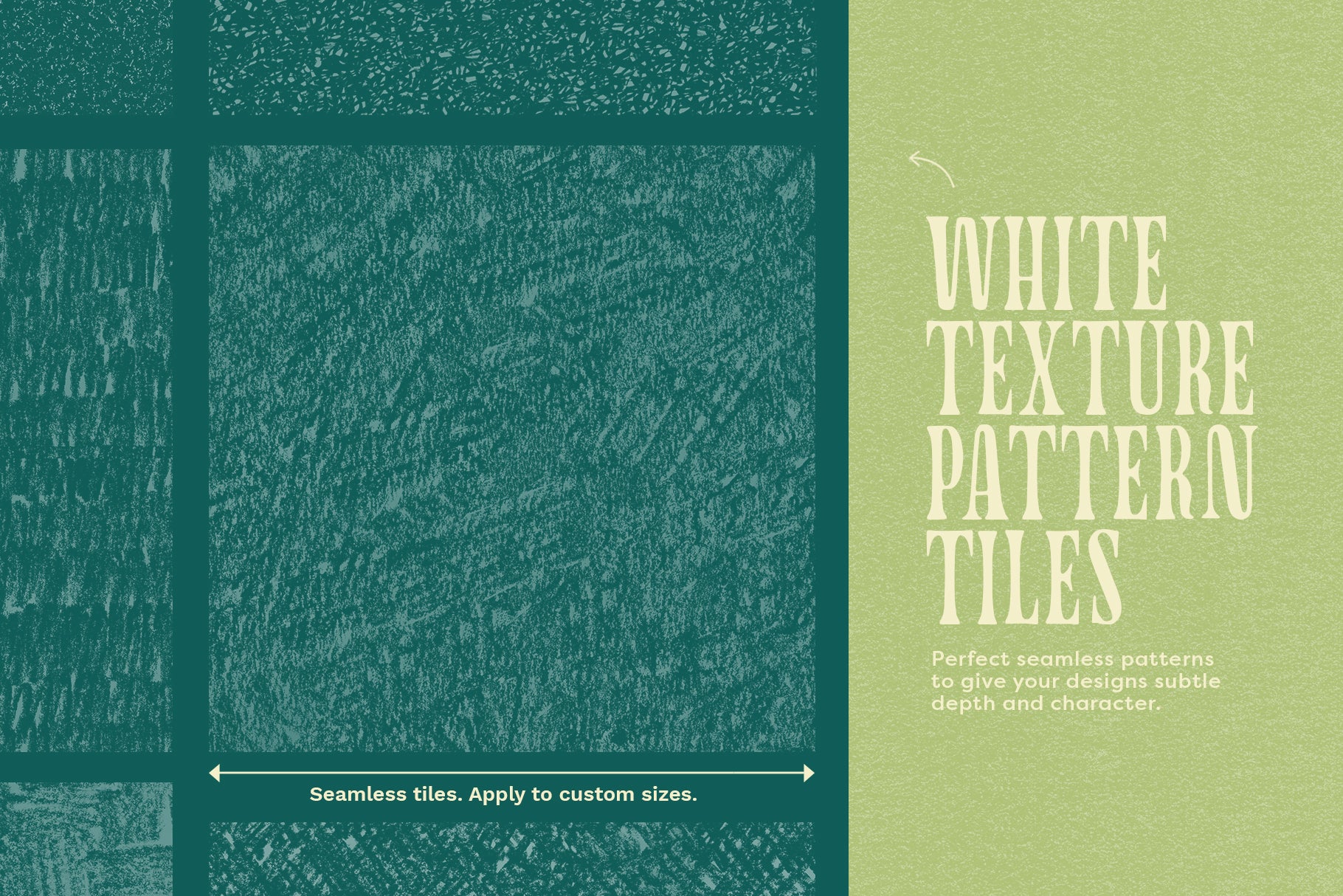 Artistic textured pattern tiles with green background