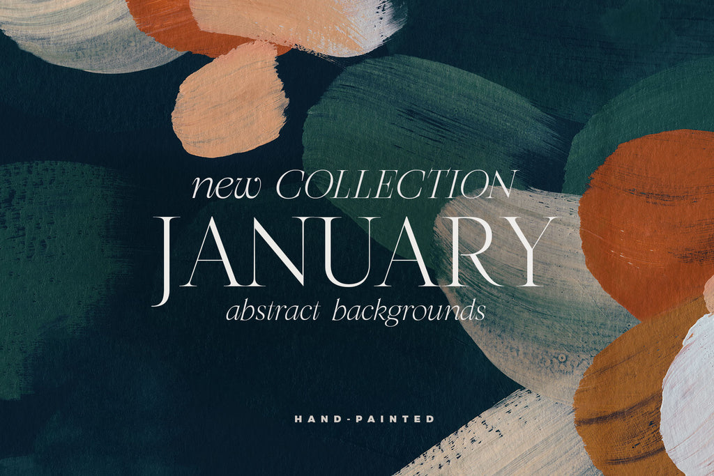 January Abstract Painted Backgrounds – Little Valley Studio