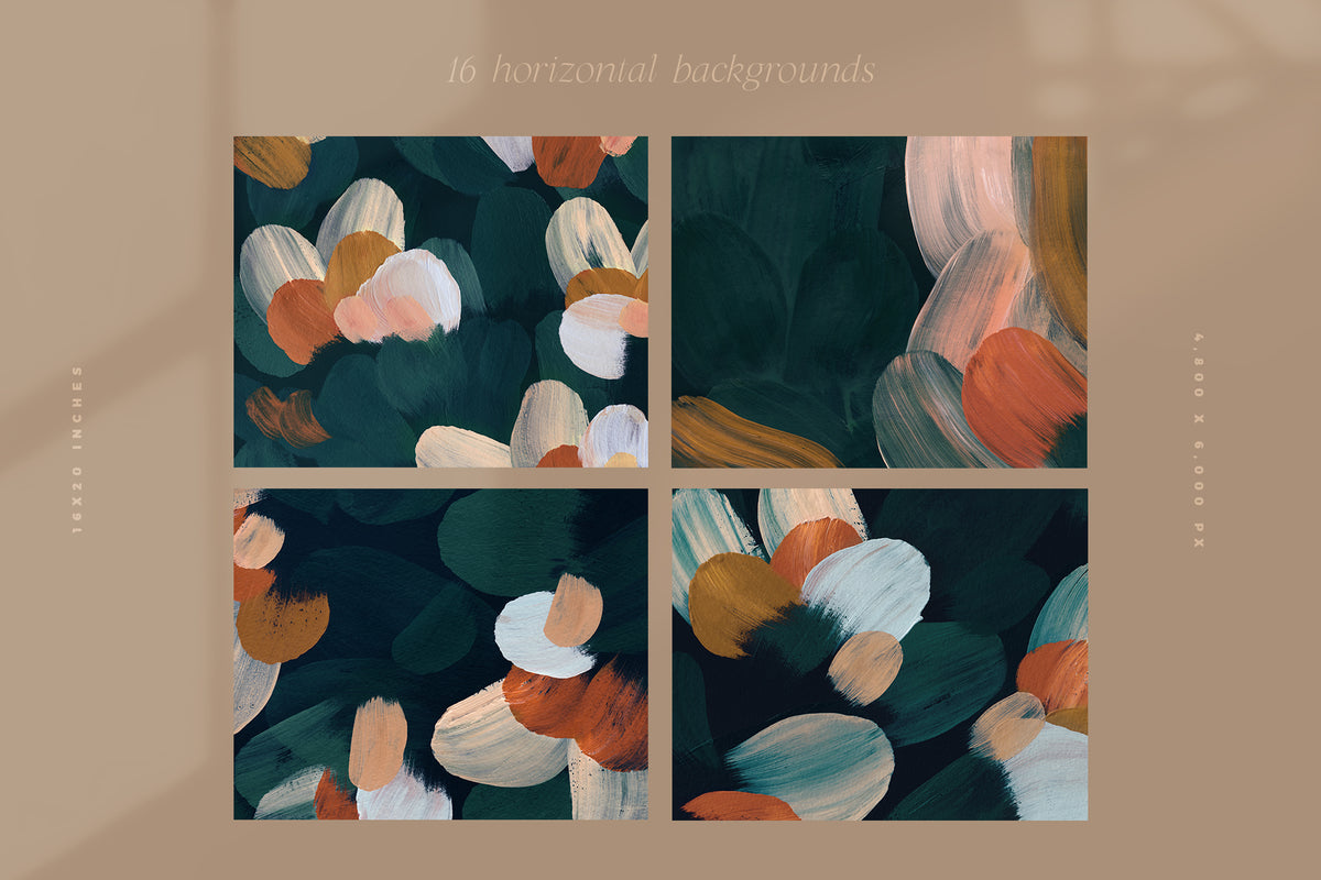 January Abstract Painted Backgrounds – Little Valley Studio