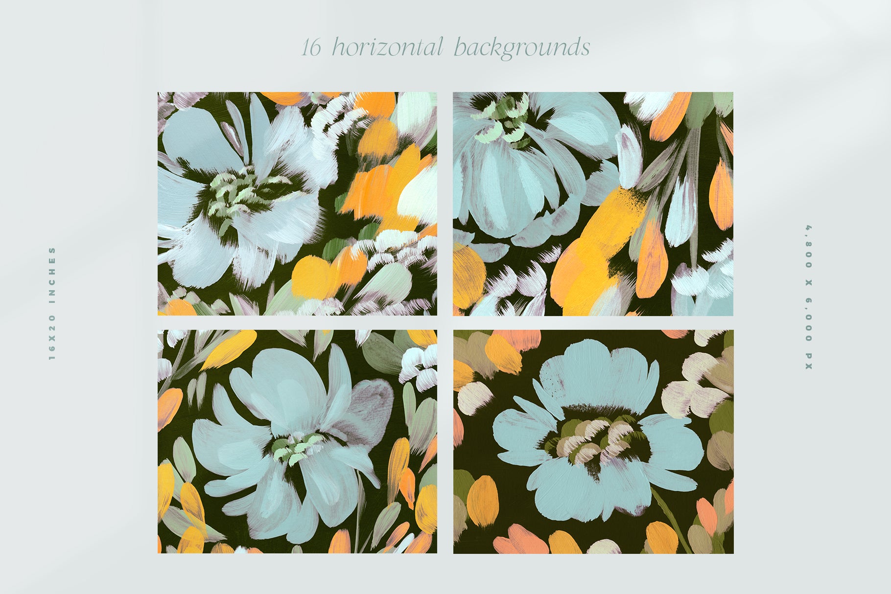 abstract painted floral textures