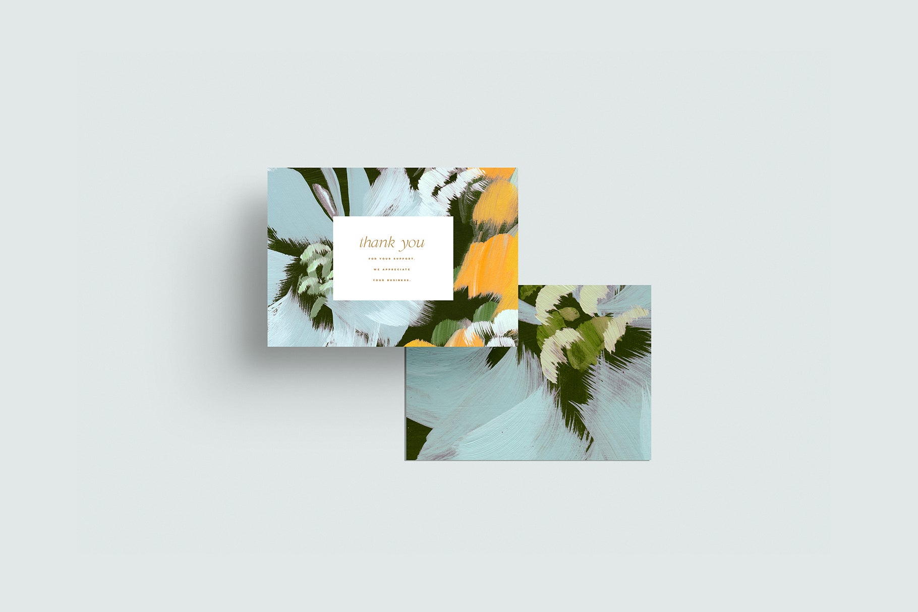 Artistic abstract floral business card