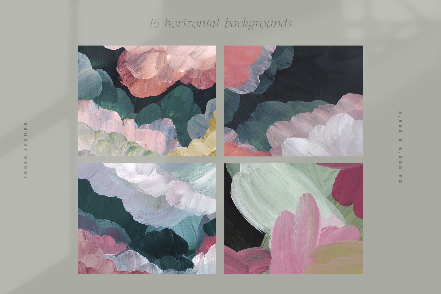 four abstract painted backgrounds
