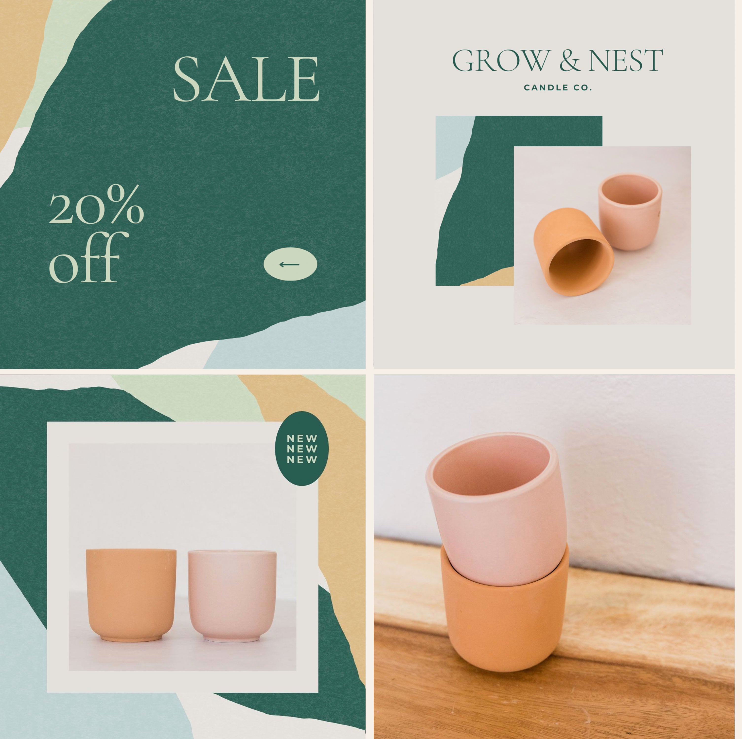 abstract shapes canva instagram posts