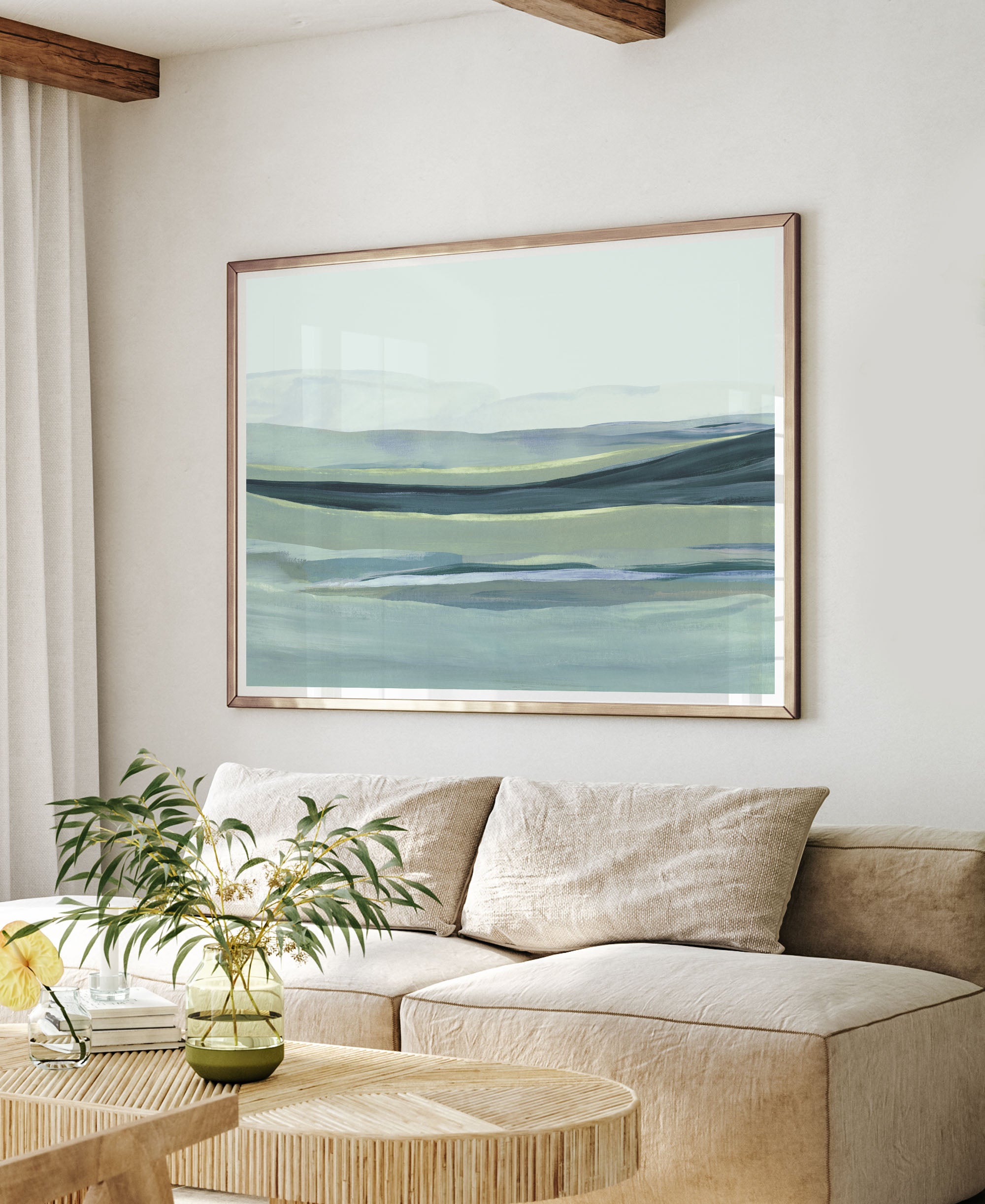 extra large horizontal minimal landscape print
