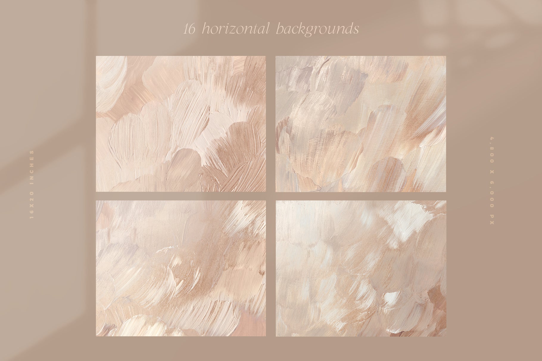 four neutral abstract painted textures